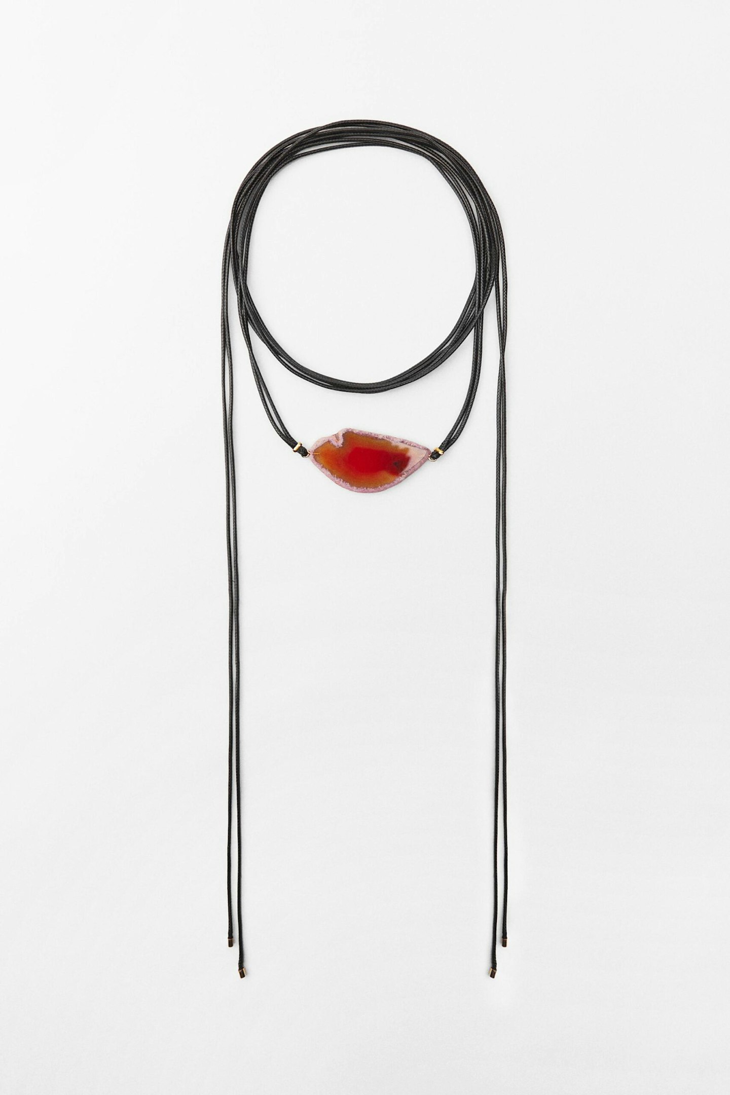 Zara, Long Stone Cord Necklace
