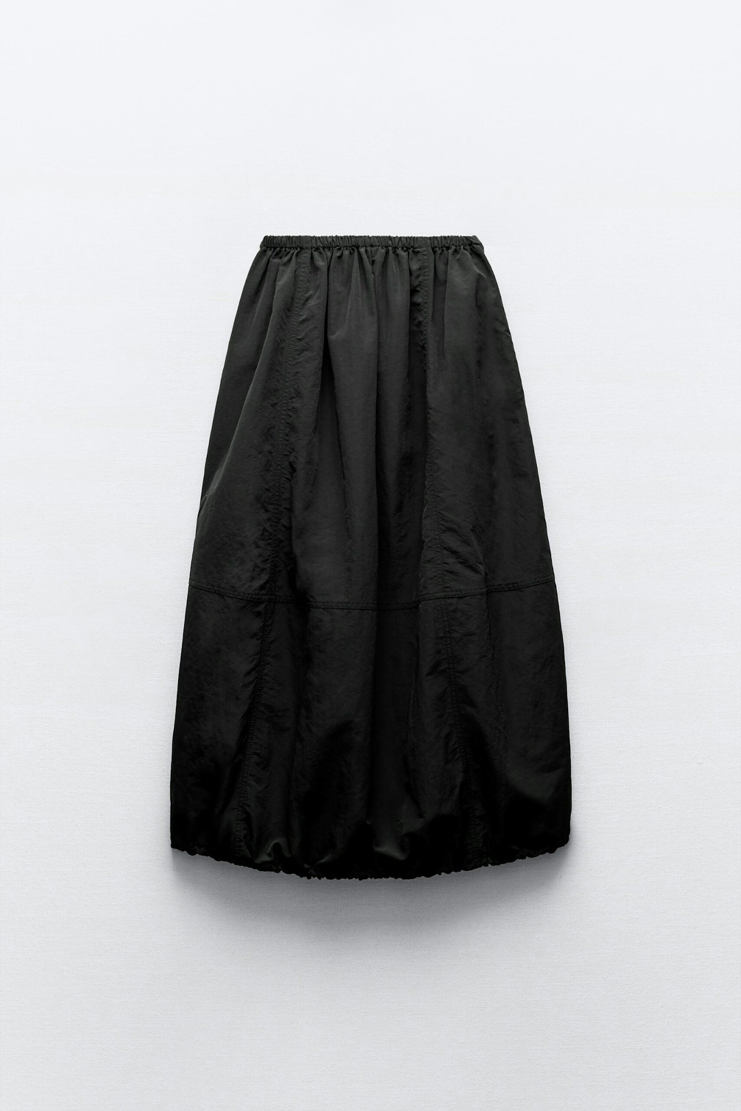 Zara, Nylon Balloon Midi Skirt