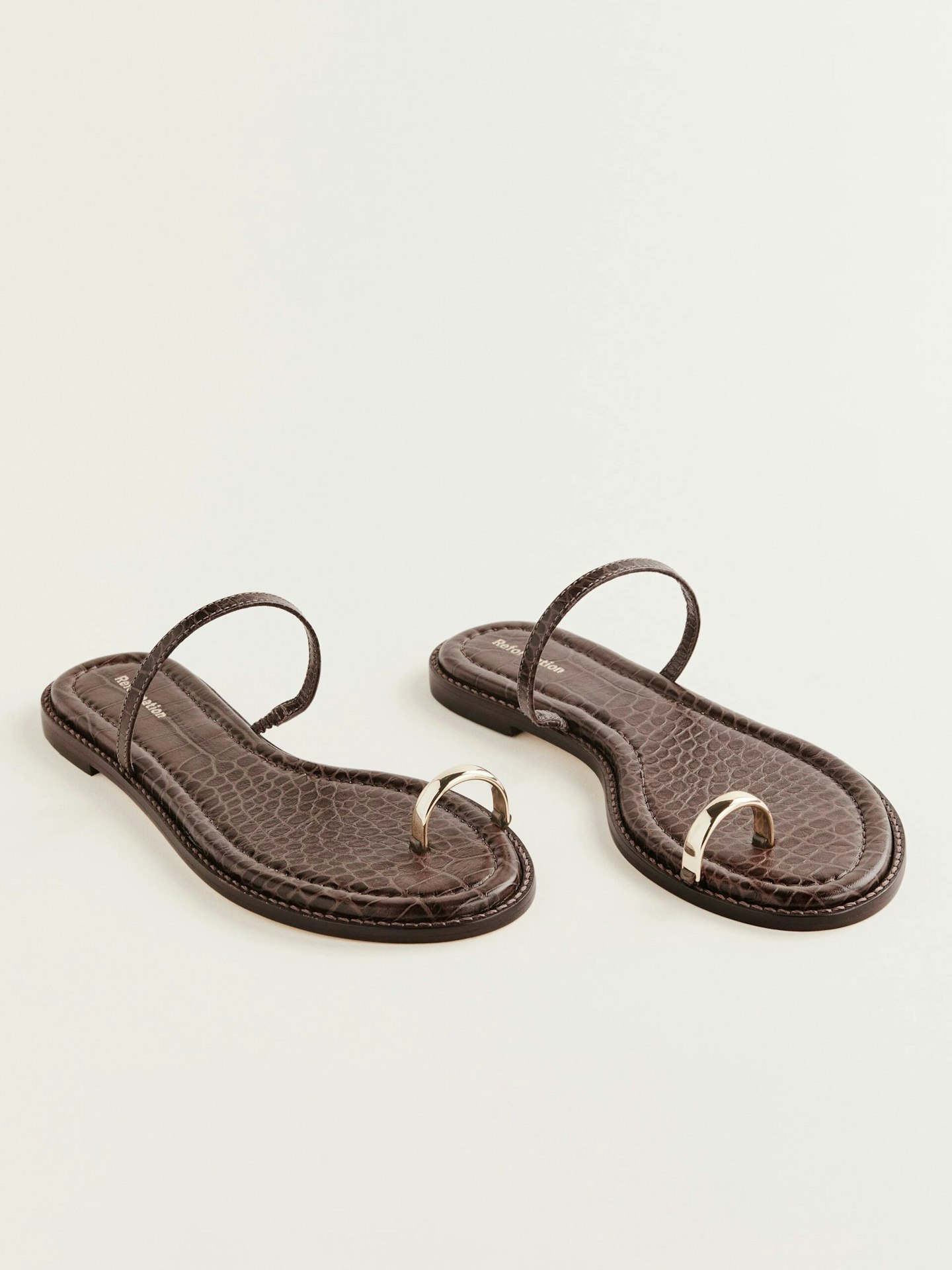 reformation toe ring sandals