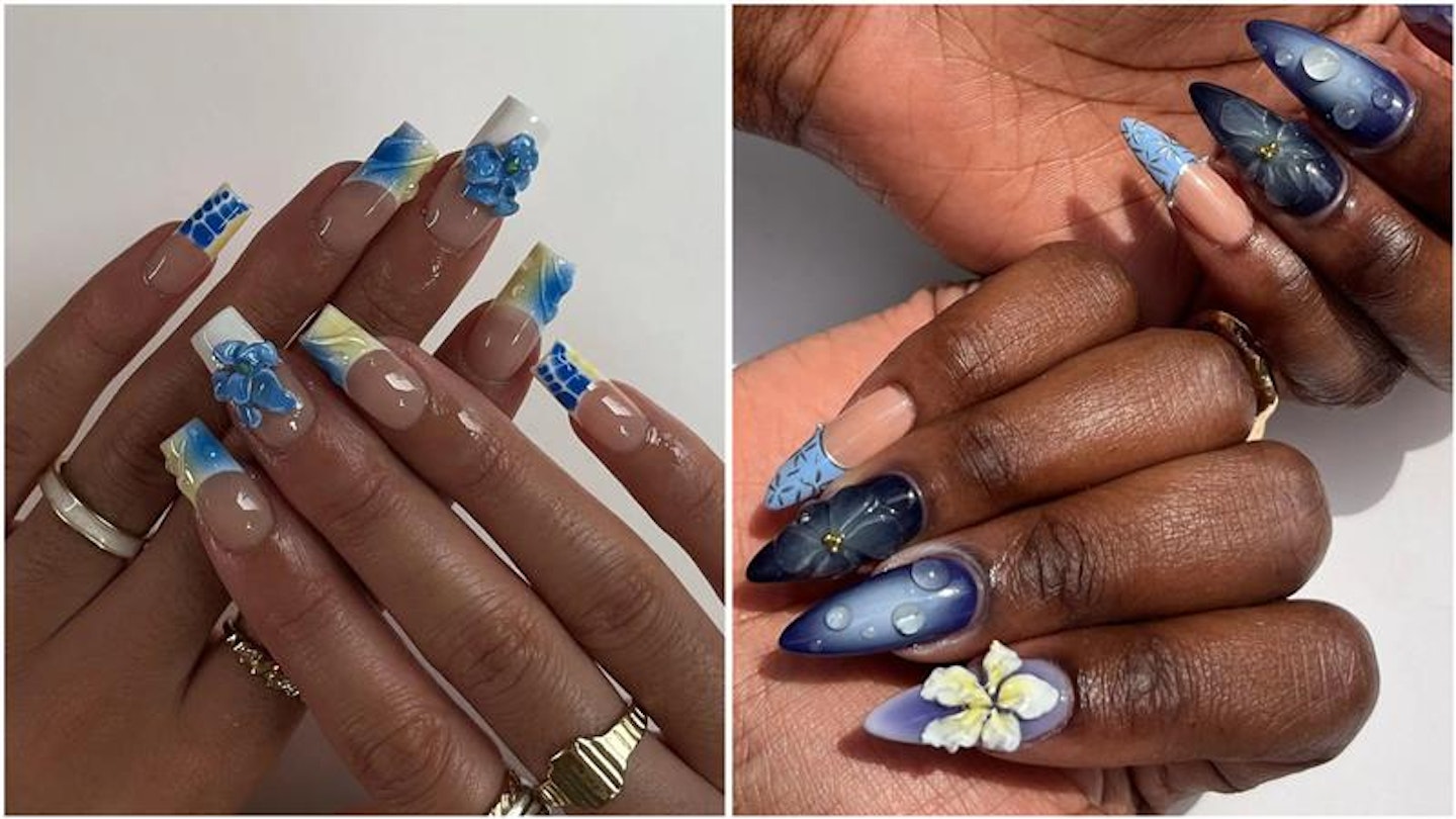 Electric Blue Nails That Pop in 2024