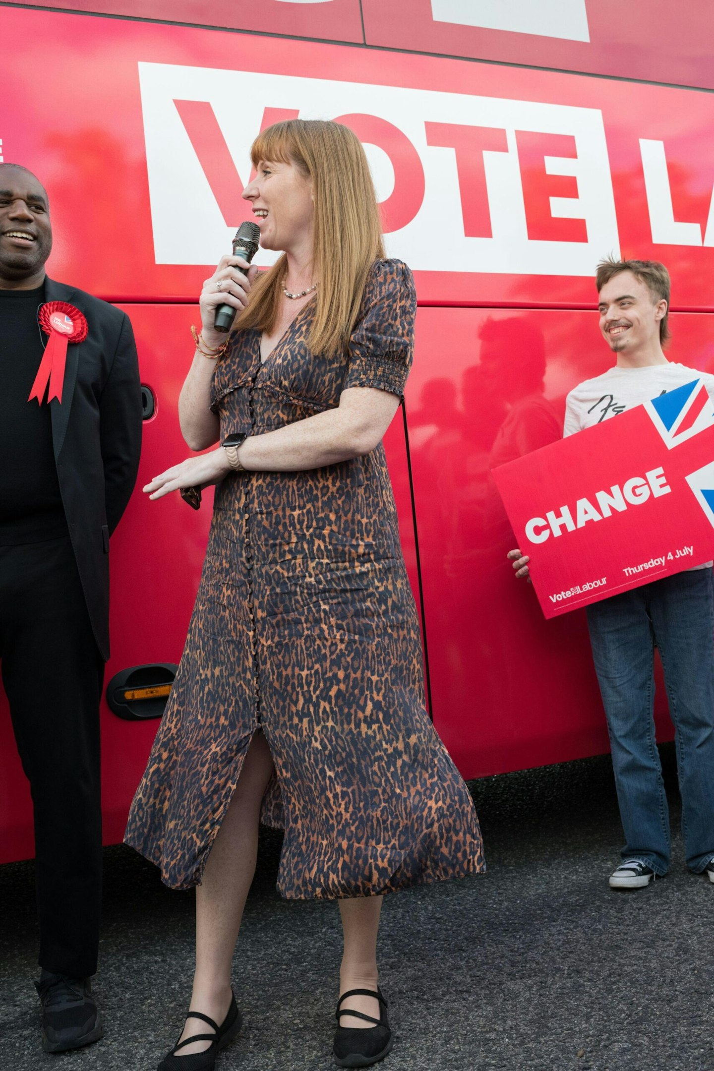 angela rayner leopard print dress 