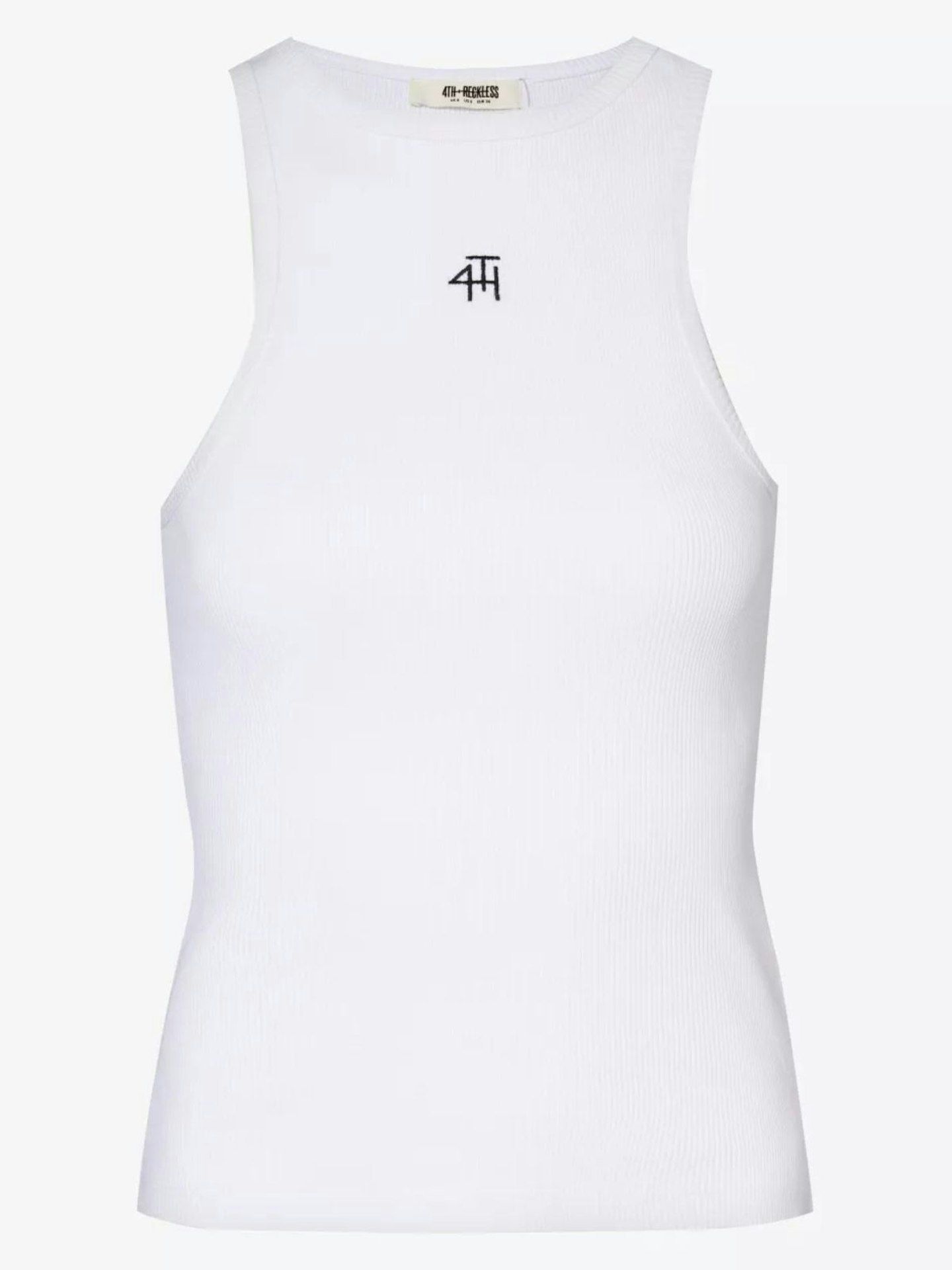 4TH & RECKLESS Everyday Racer Logo-Embroidered Stretch Cotton Vest Top