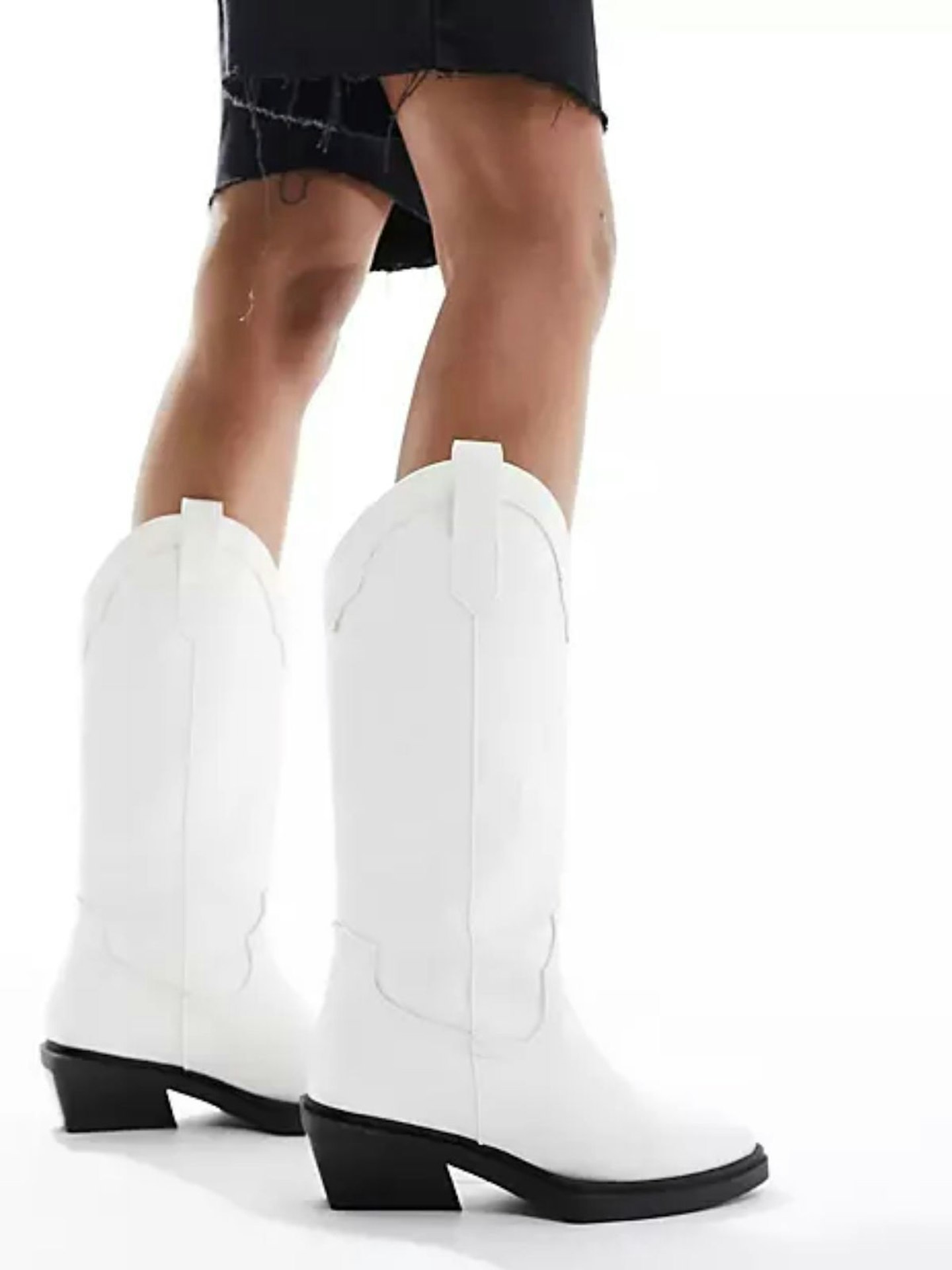 ASOS Design, Wide Fit Camden Flat Western Knee Boots