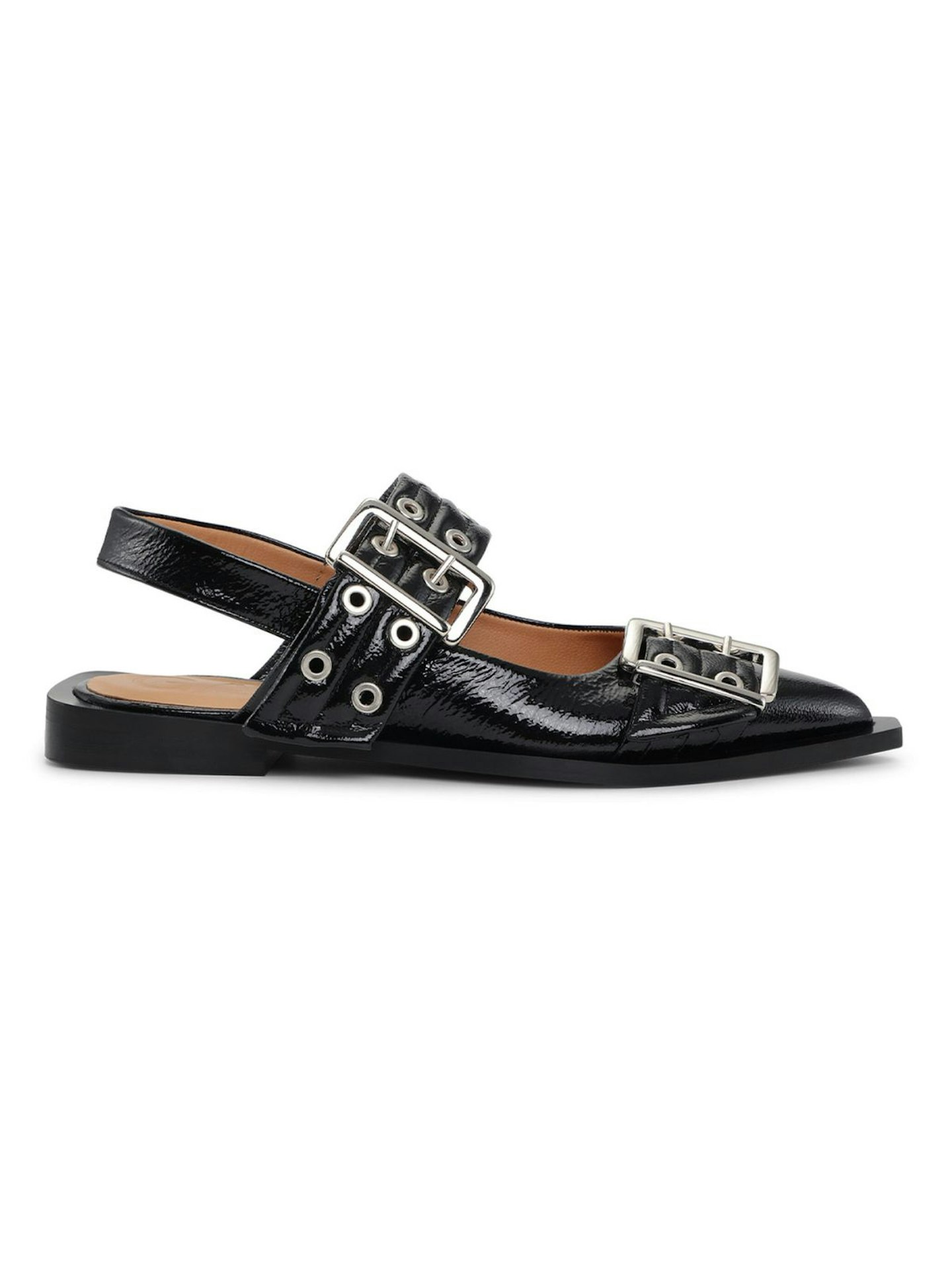 GANNI Feminine Buckle Ballerinas