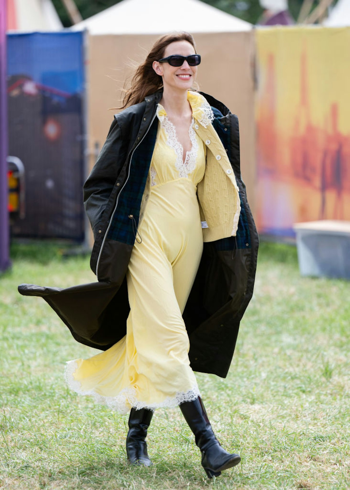 Alexa Chung at Glastonbury 2024