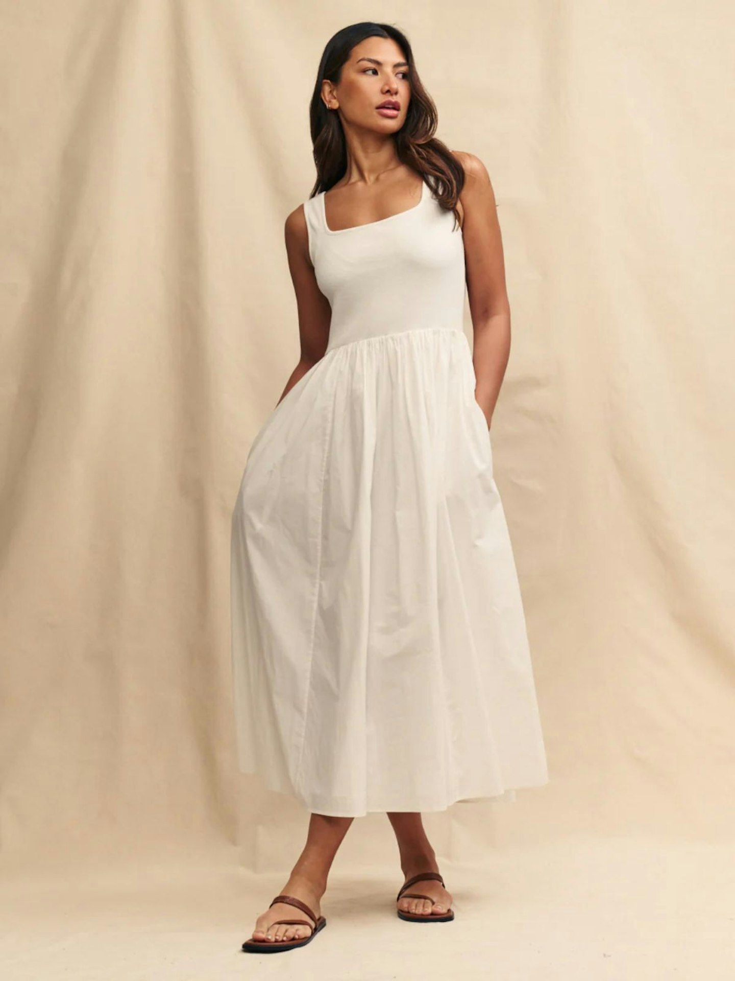 White Colorado Midi Dress