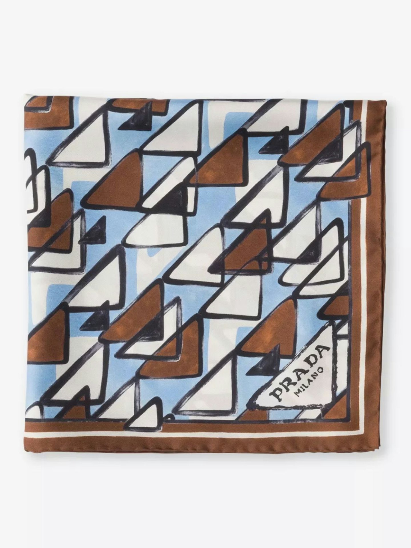 Prada Branded Graphic-Print Twill Scarf