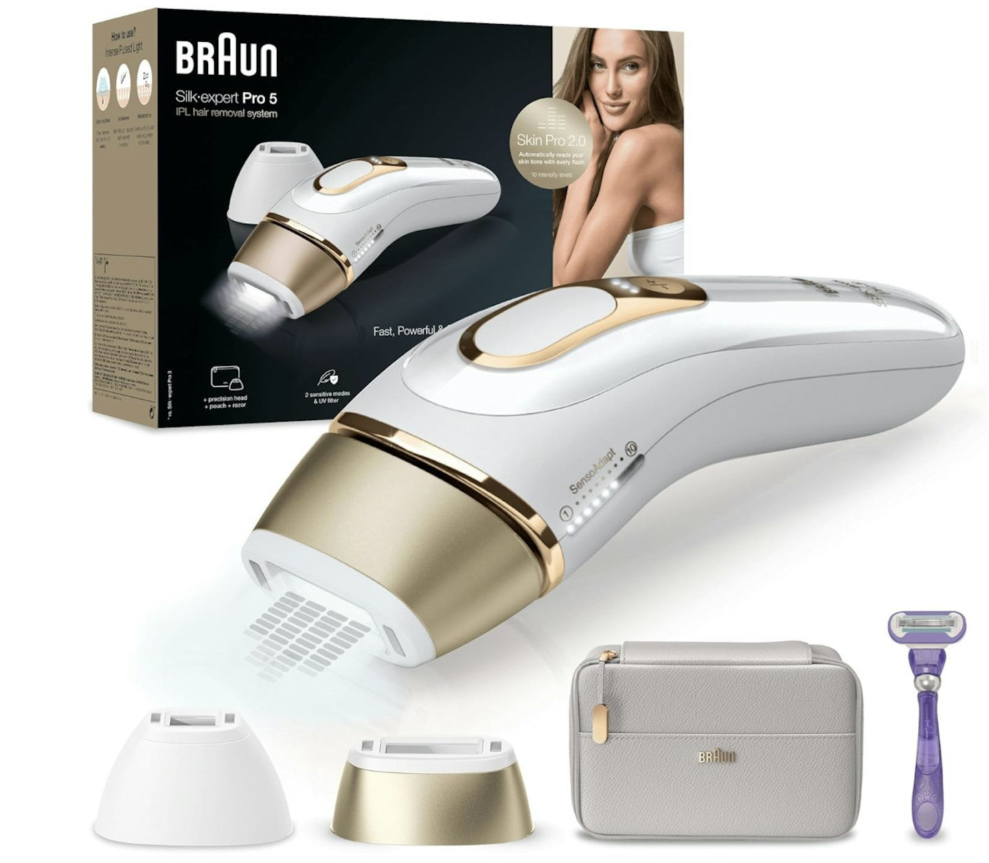 Braun IPL Silk-Expert Pro 5, At Home Hair Removal Device With Pouch,