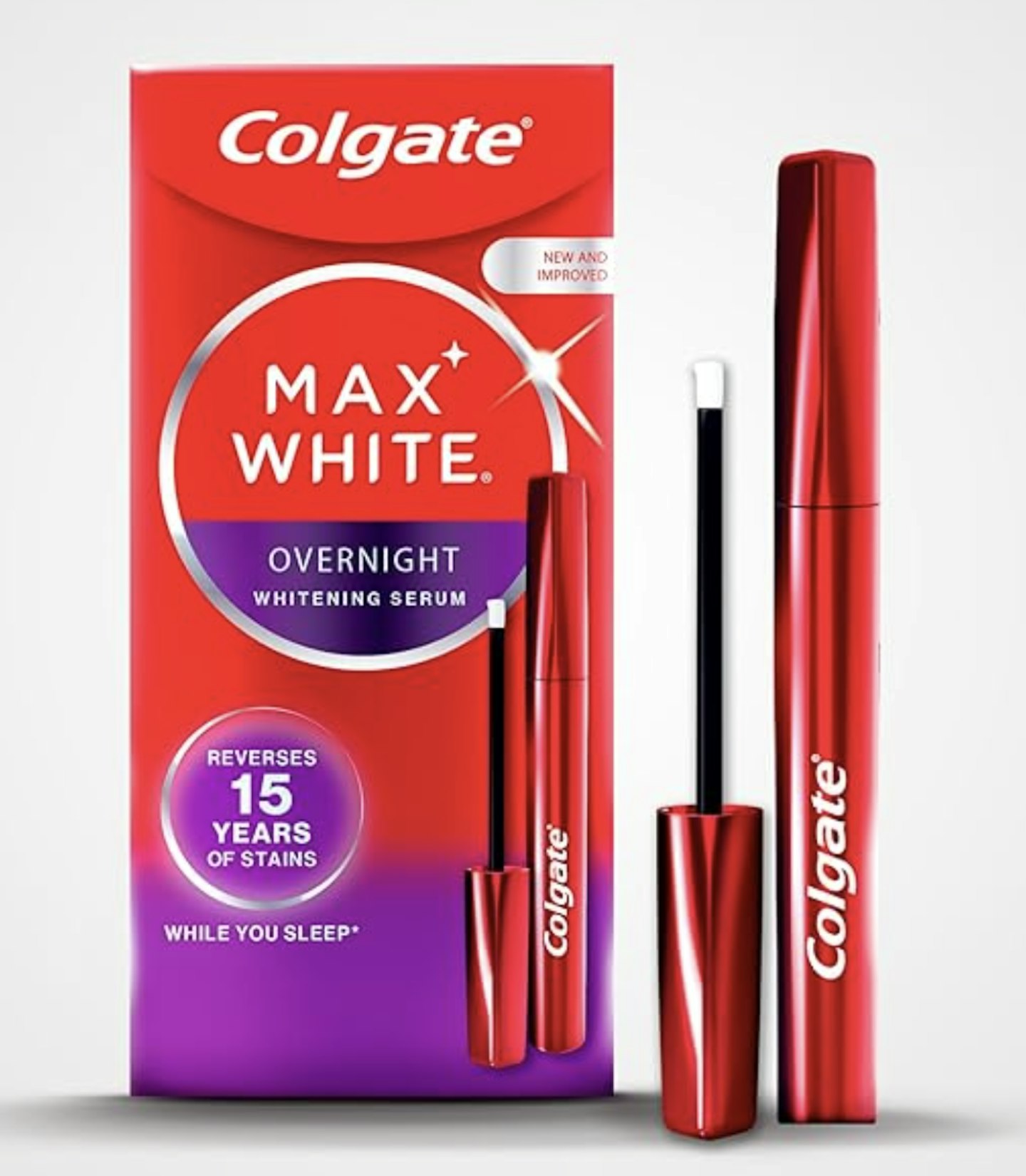 Colgate Max White Overnight Teeth Whitening Serum, Home Teeth whitening Pen, reverses 15 Years of Stains