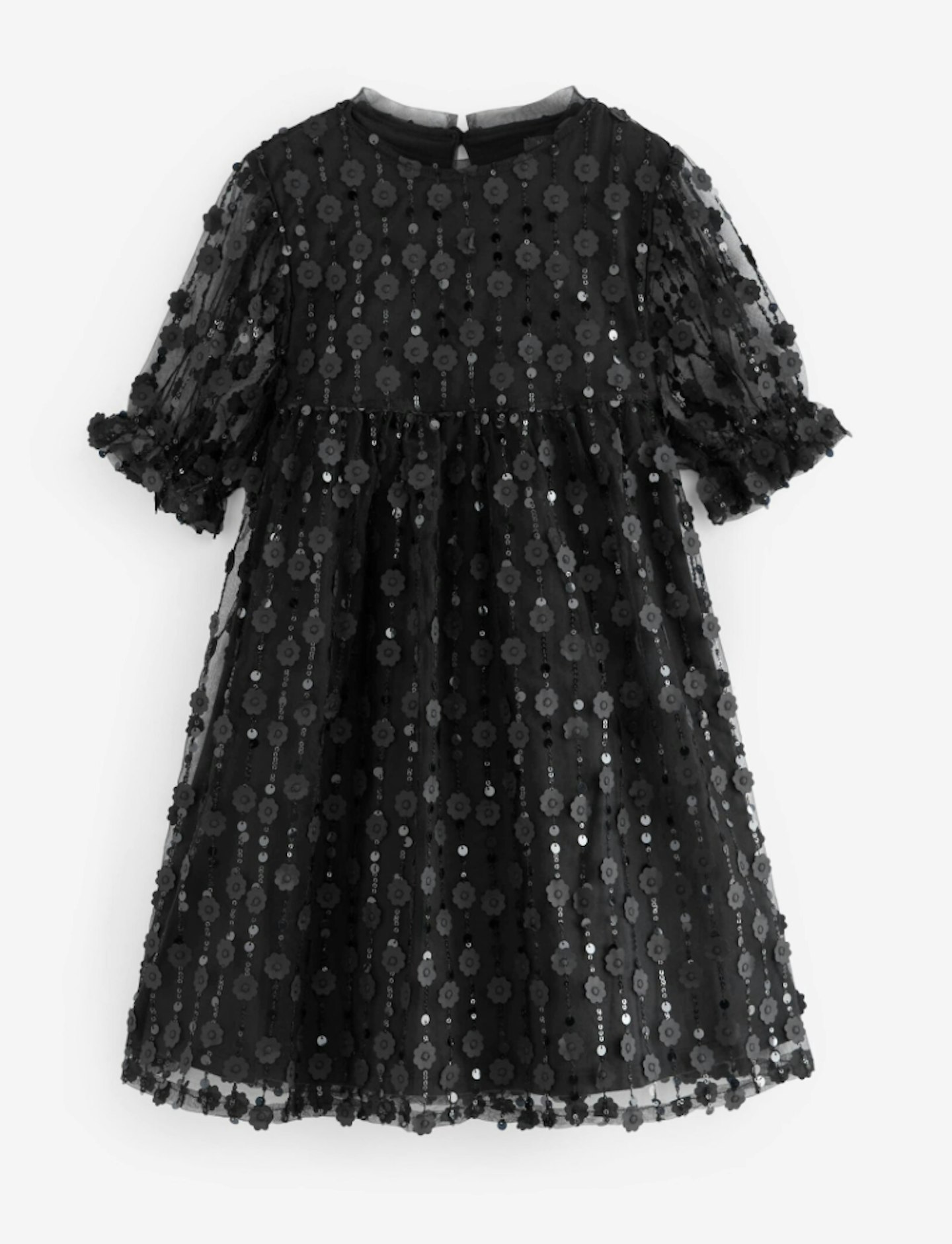 Next, Black Sequin Dress 