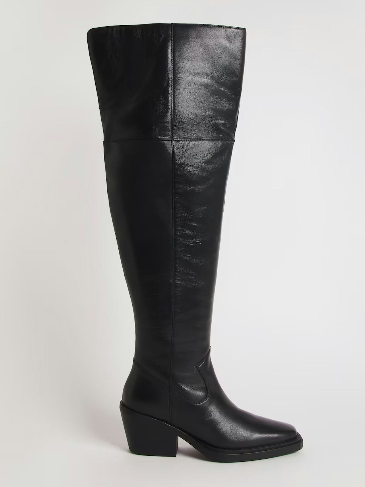 Simply Be, Zena Leather Over The Knee Boots