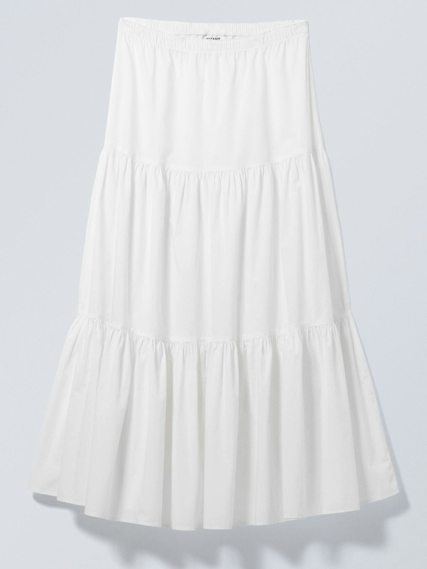 Weekday Tiered Maxi Poplin Skirt