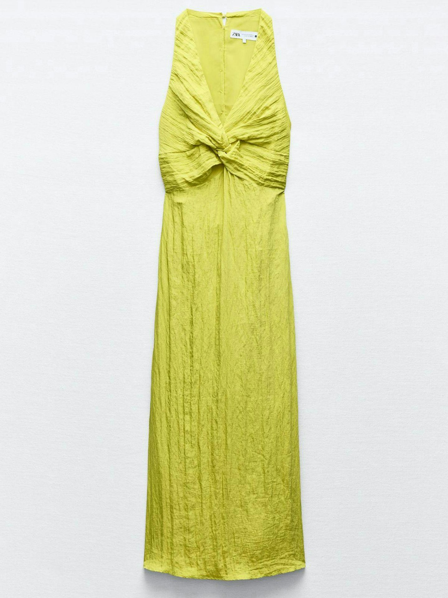 Zara Creased-Effect Dress With Knot