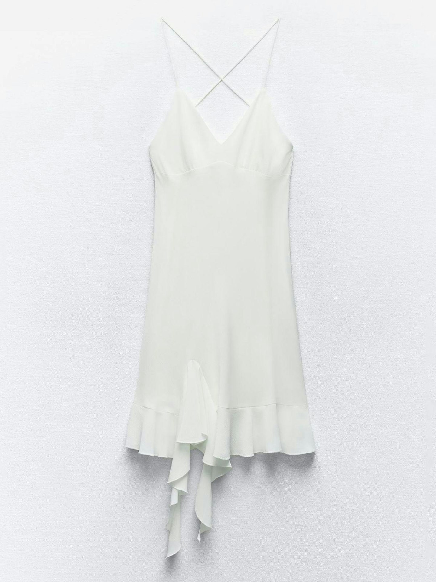 Zara Mini Dress With Ruffled Hem