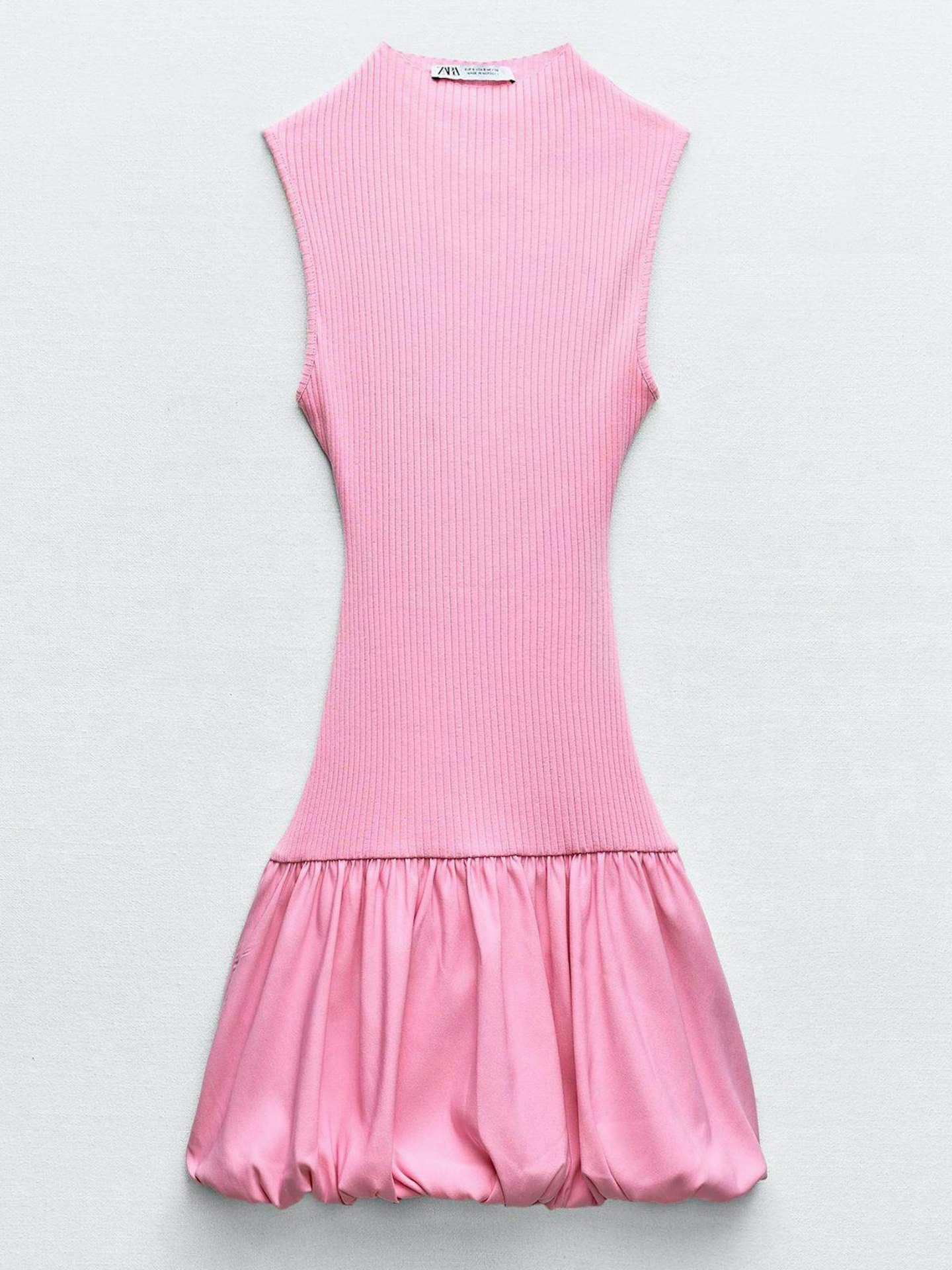 Zara Ribbed Balloon Dress