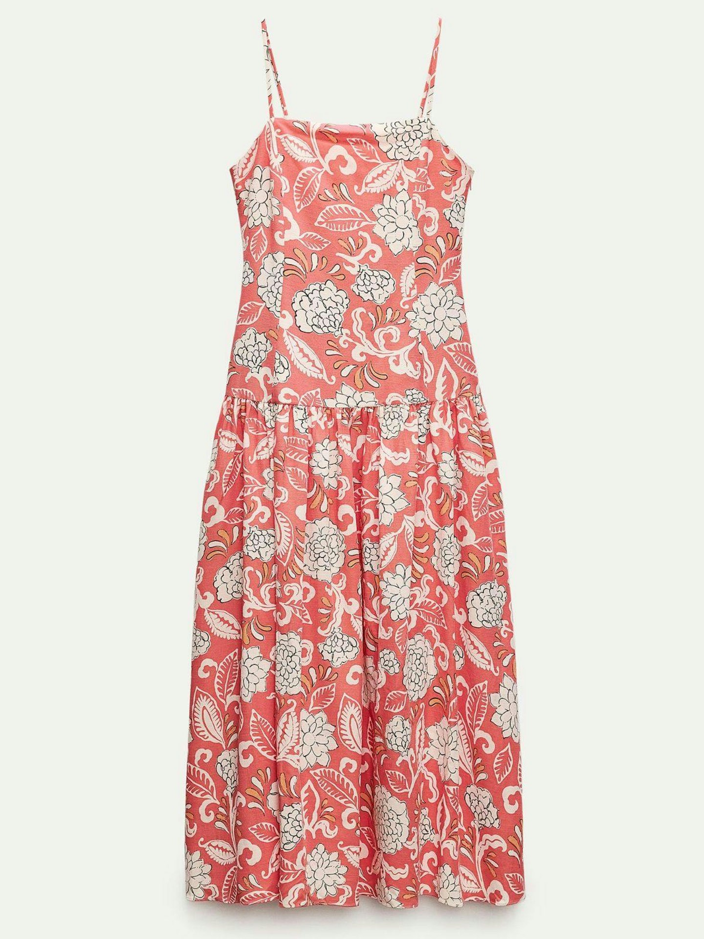 Zara ZW Collection Printed Strappy Dress