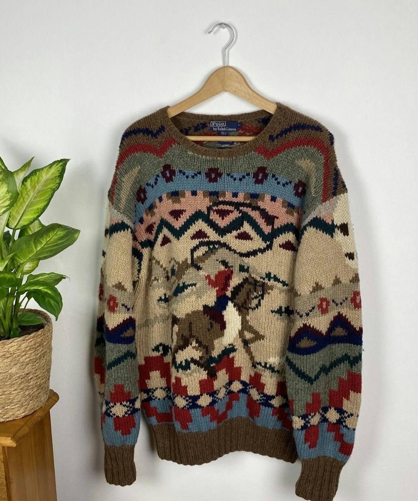 Polo Ralph Lauren 90s Cowboy Knit Sweater Jumper 