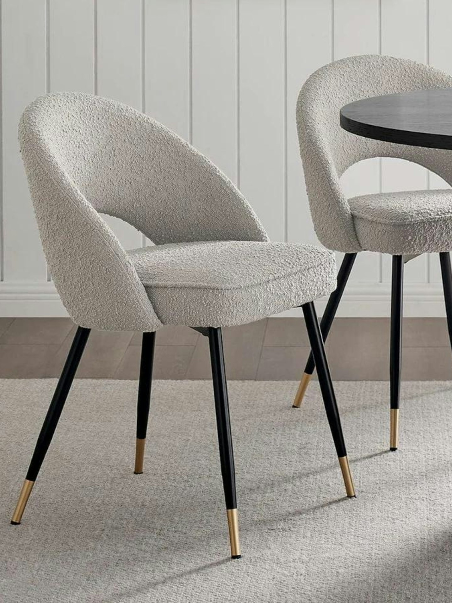 DUSK, Lola Set Of Two Dining Chairs In Bouclé