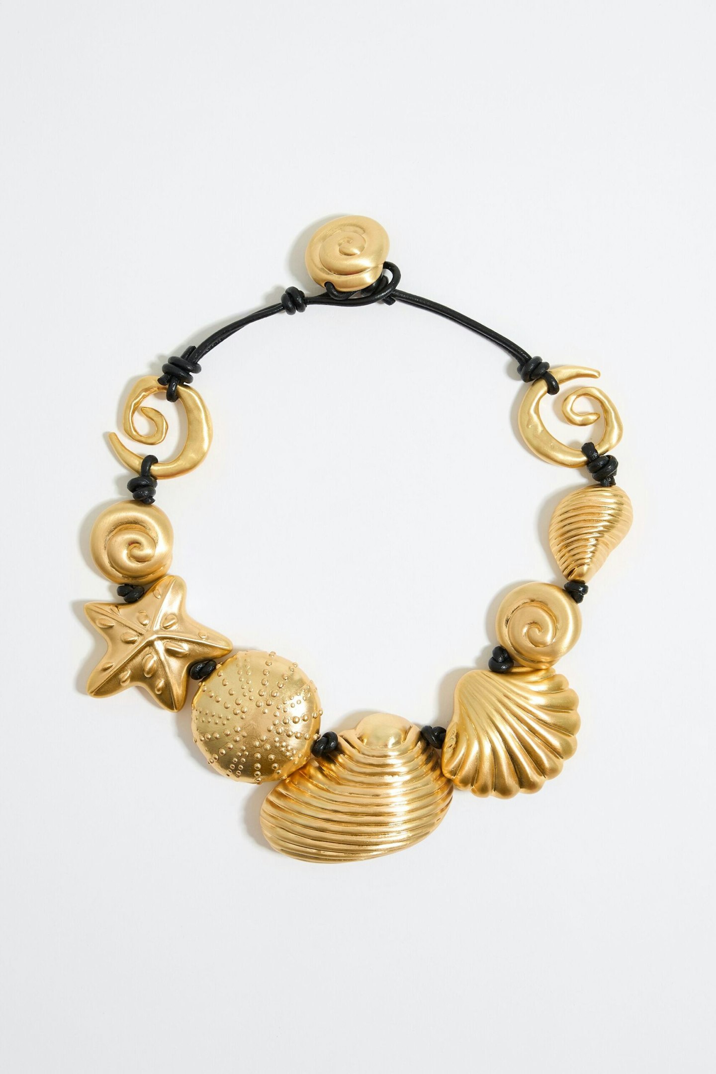 Bimba Y Lola, Matte Gold Shells Necklace