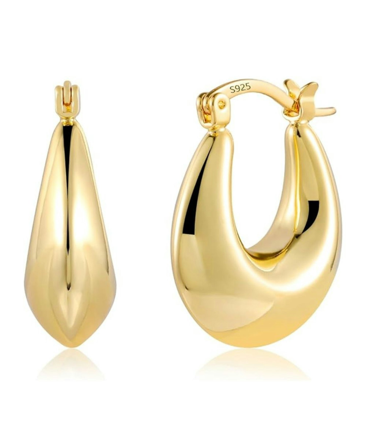 KISSPAT Chunky Gold Silver Hoop Earrings 