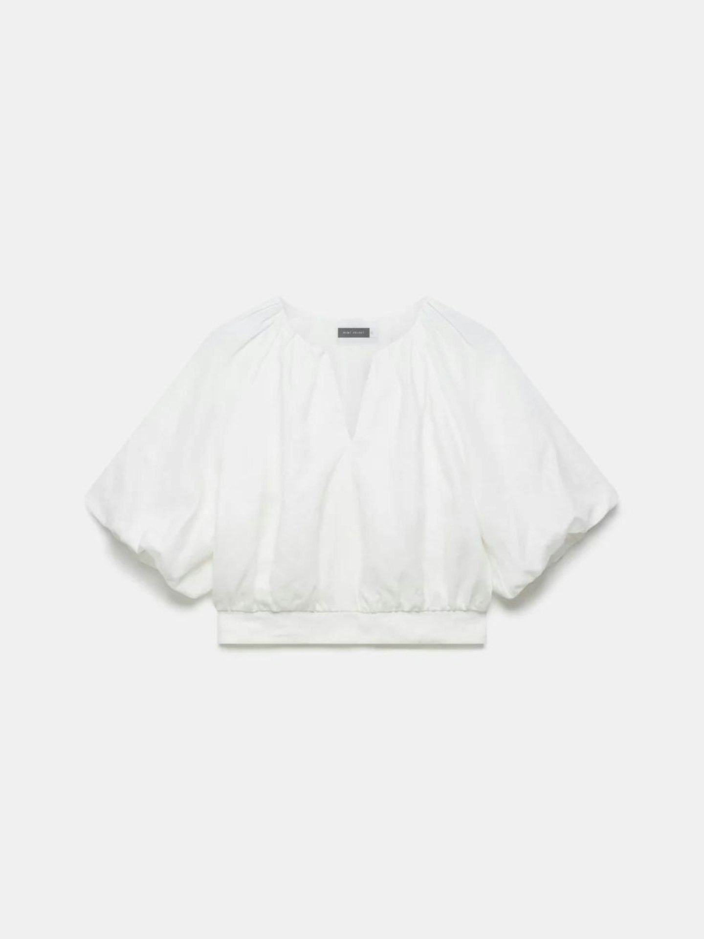 Mint Velvet, White Linen Puff Sleeve Top