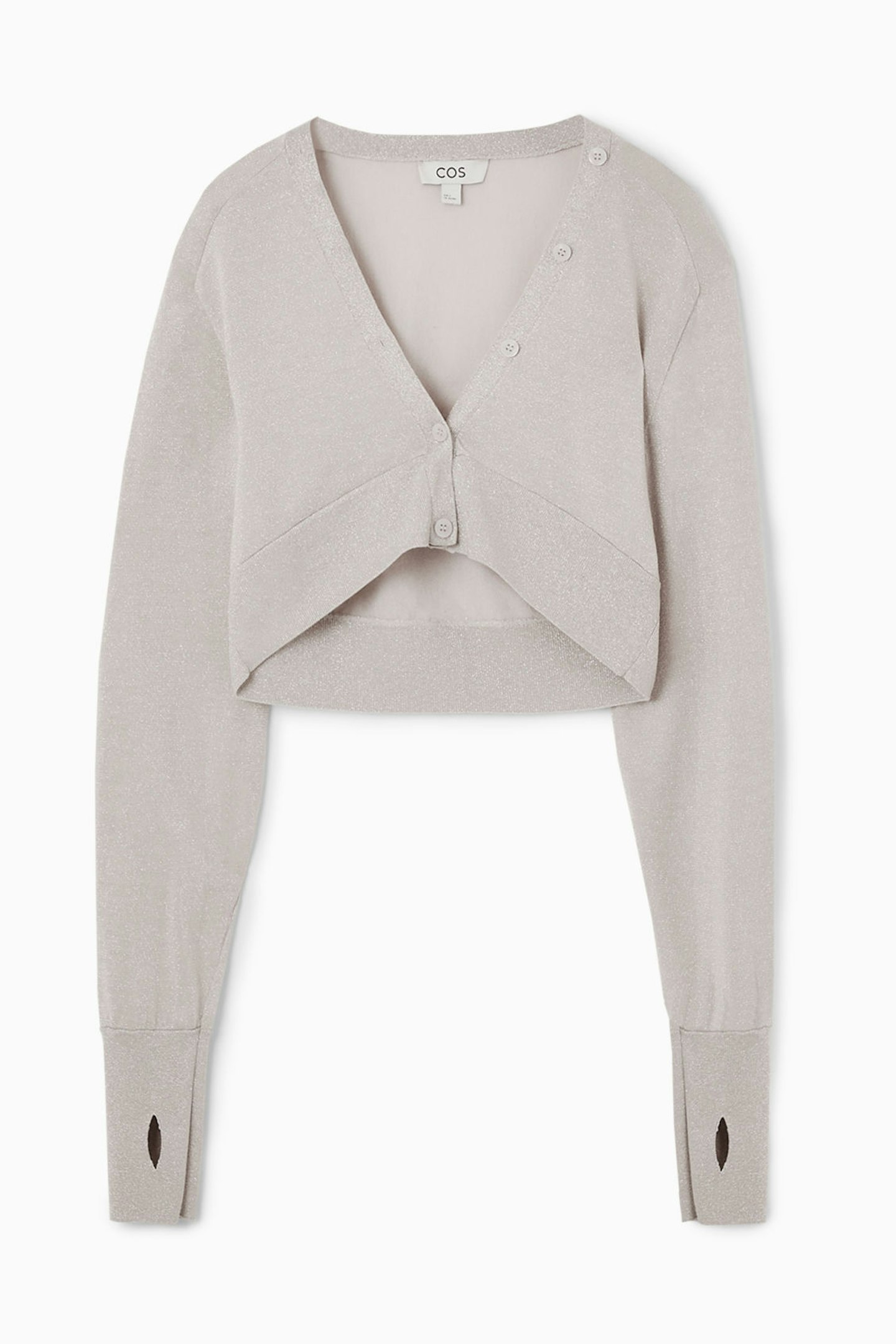 COS, Cropped Wool-Blend Cardigan