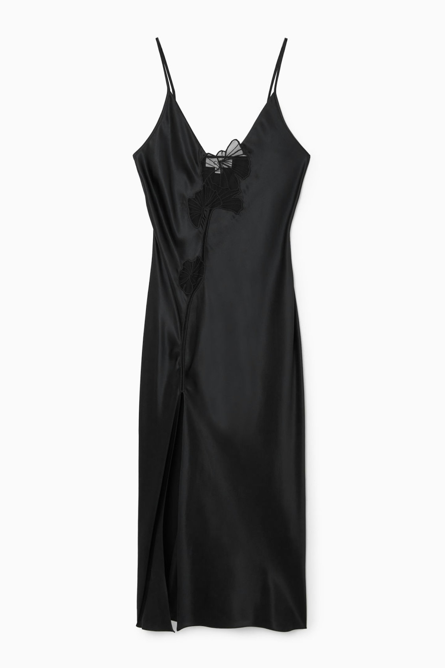 COS, Lace-Panelled Silk Slip Dress