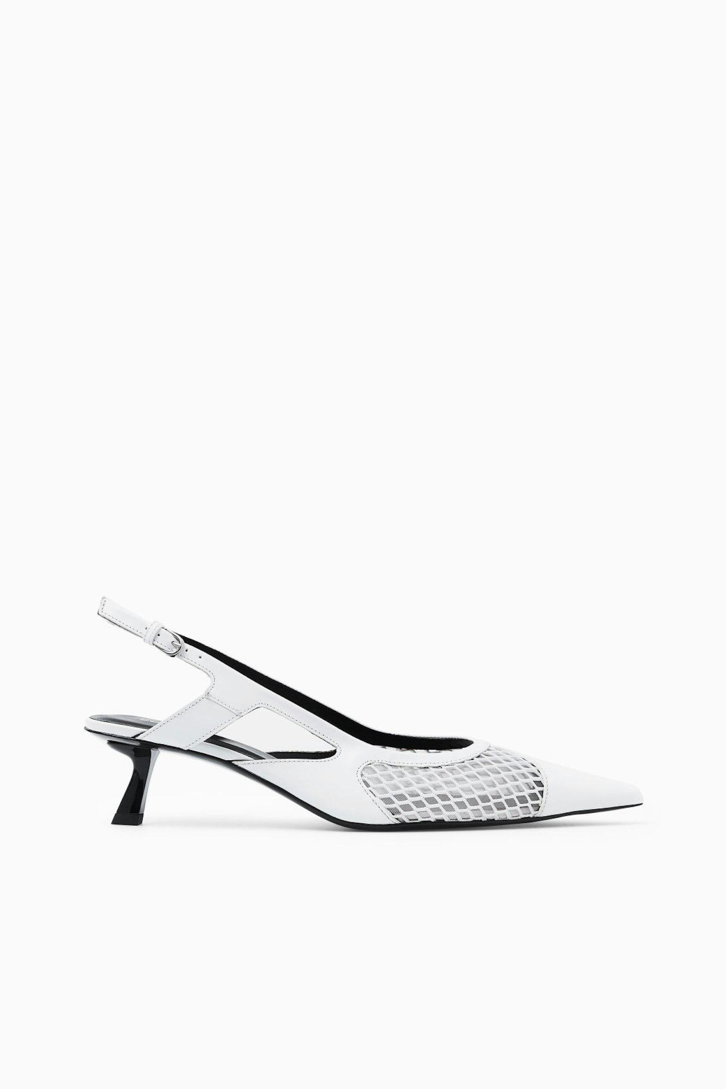 COS, Pointed Mesh Slingback Kitten Heels