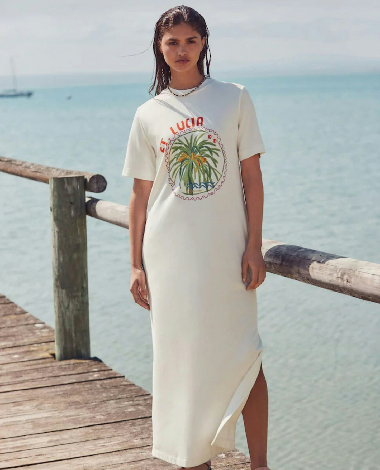 Short Sleeve Crew Neck Maxi T-Shirt Dress
