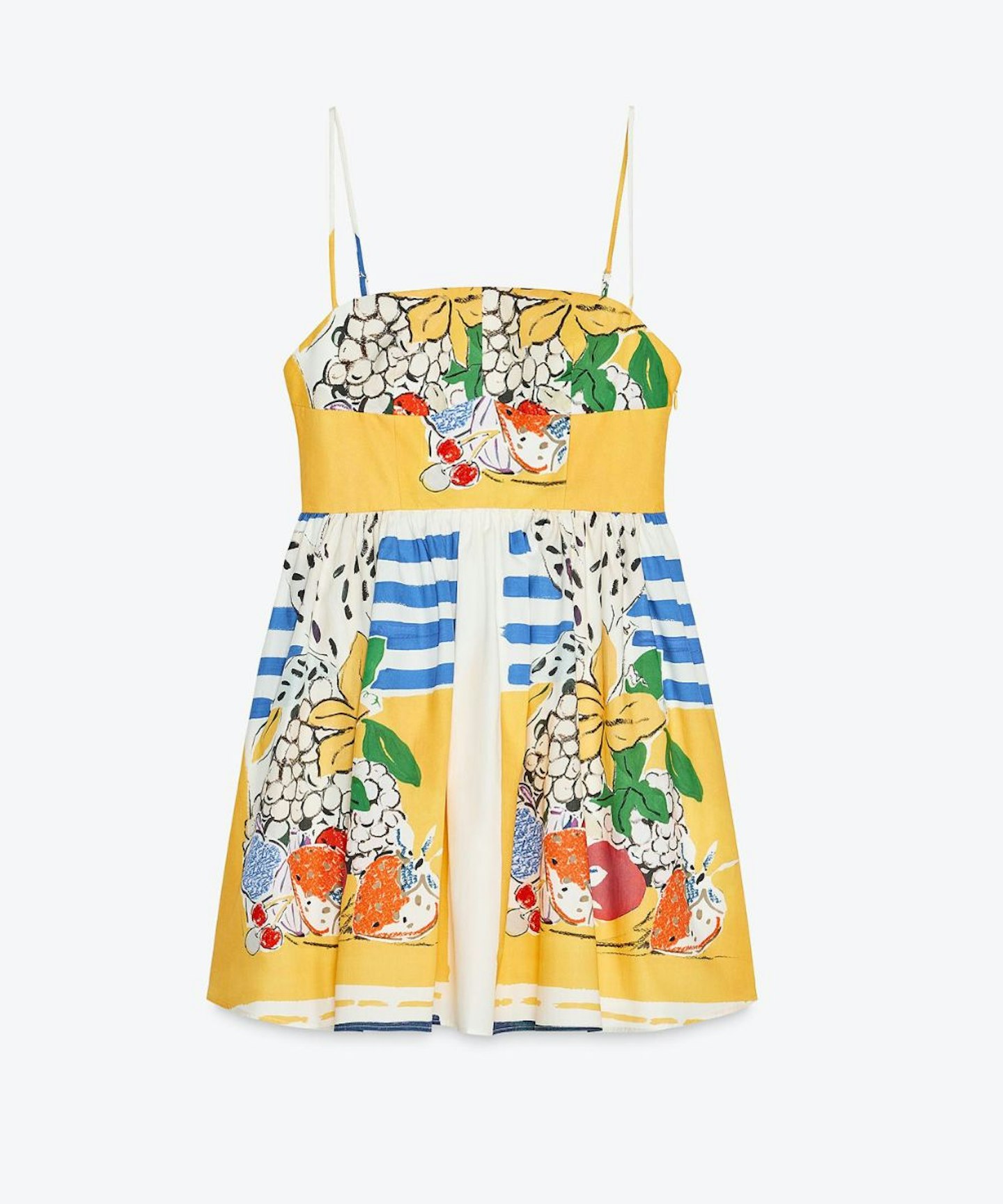 Fruit Print Poplin Dress