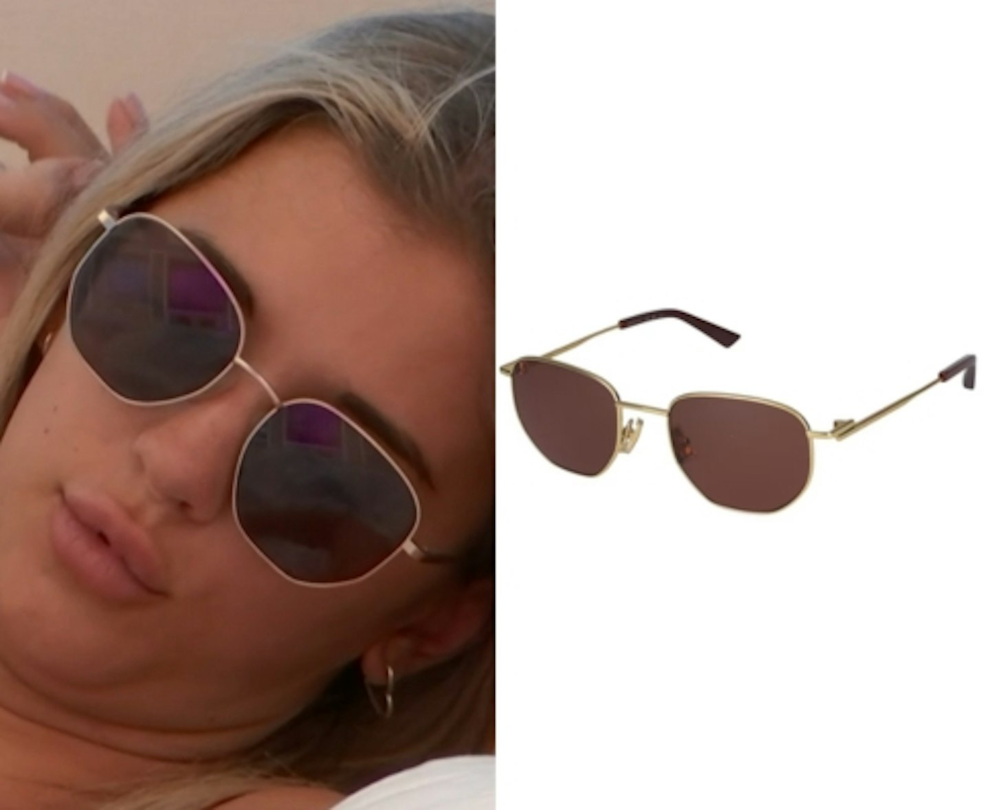 Jessy Potts' Gold Rimmed Round Sunglasses