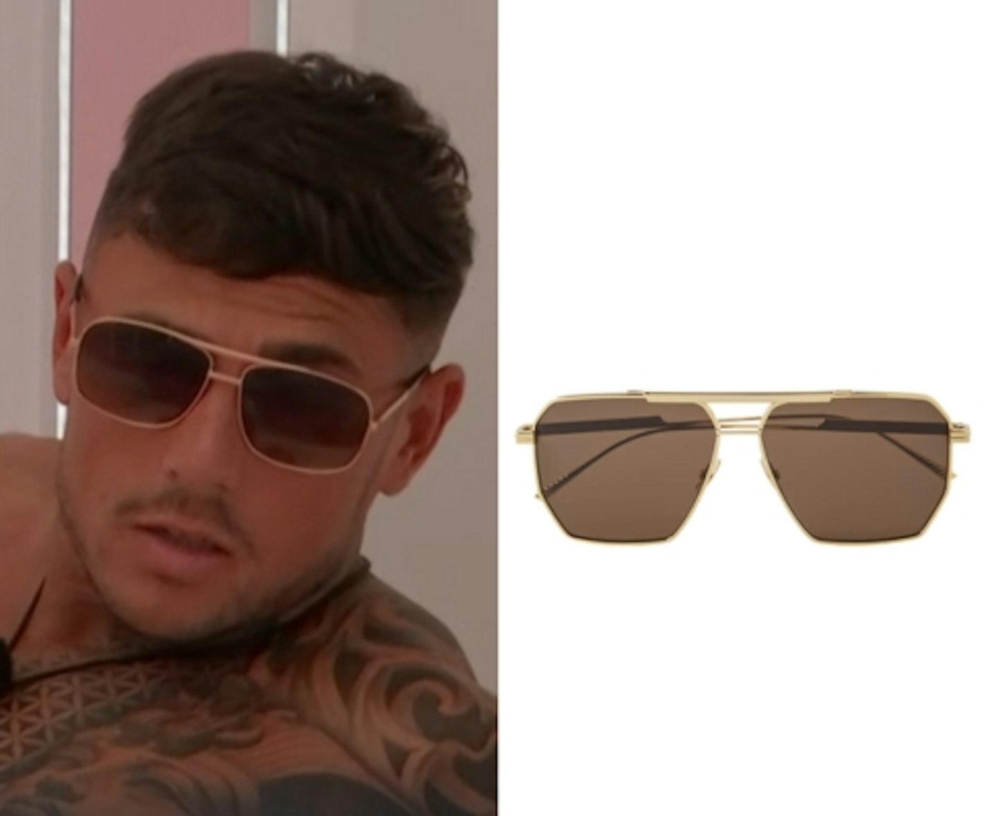 Harry Baker's Double Bar Aviator Sunglasses