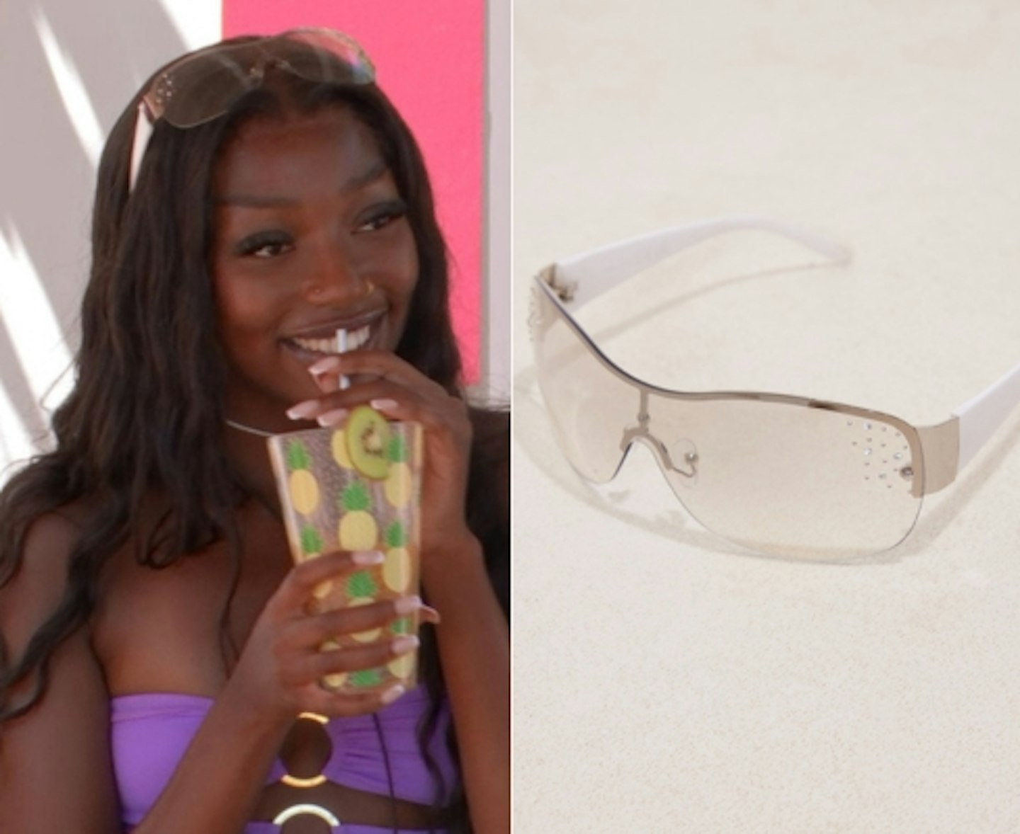 Mimii Ngulube's PrettyLittleThing Clear Sunglasses