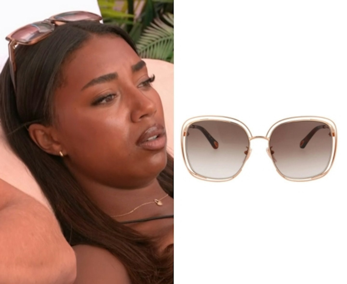 Uma Jammeh's Beige Transparent Sunglasses