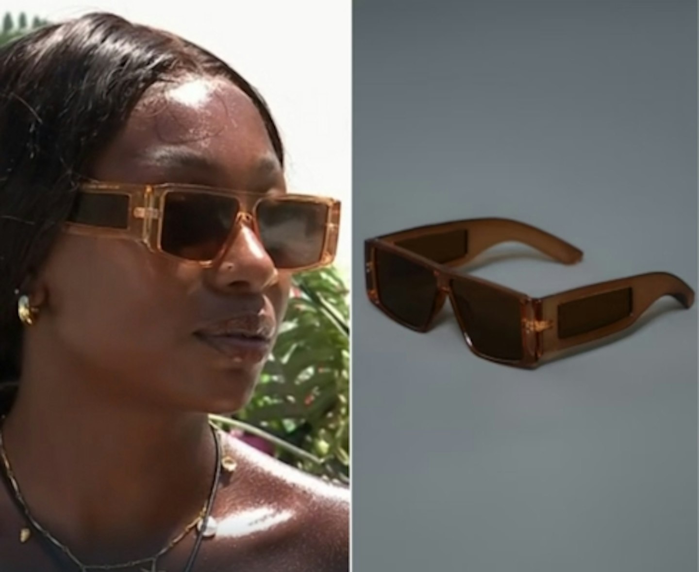 Mimii Ngulube's PrettyLittleThing Visor Sunglasses