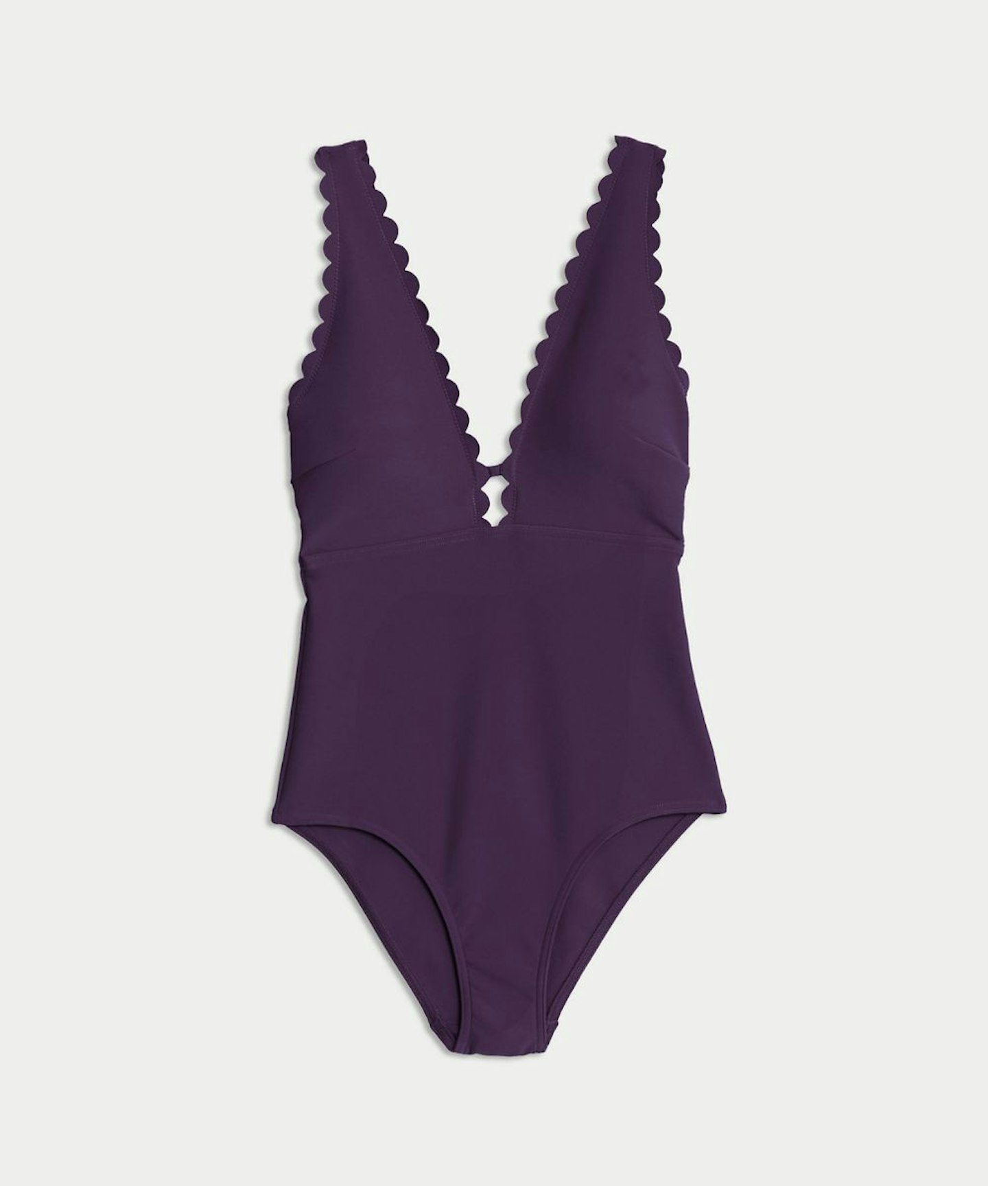 M&S, Padded Scallop Plunge Swimsuit