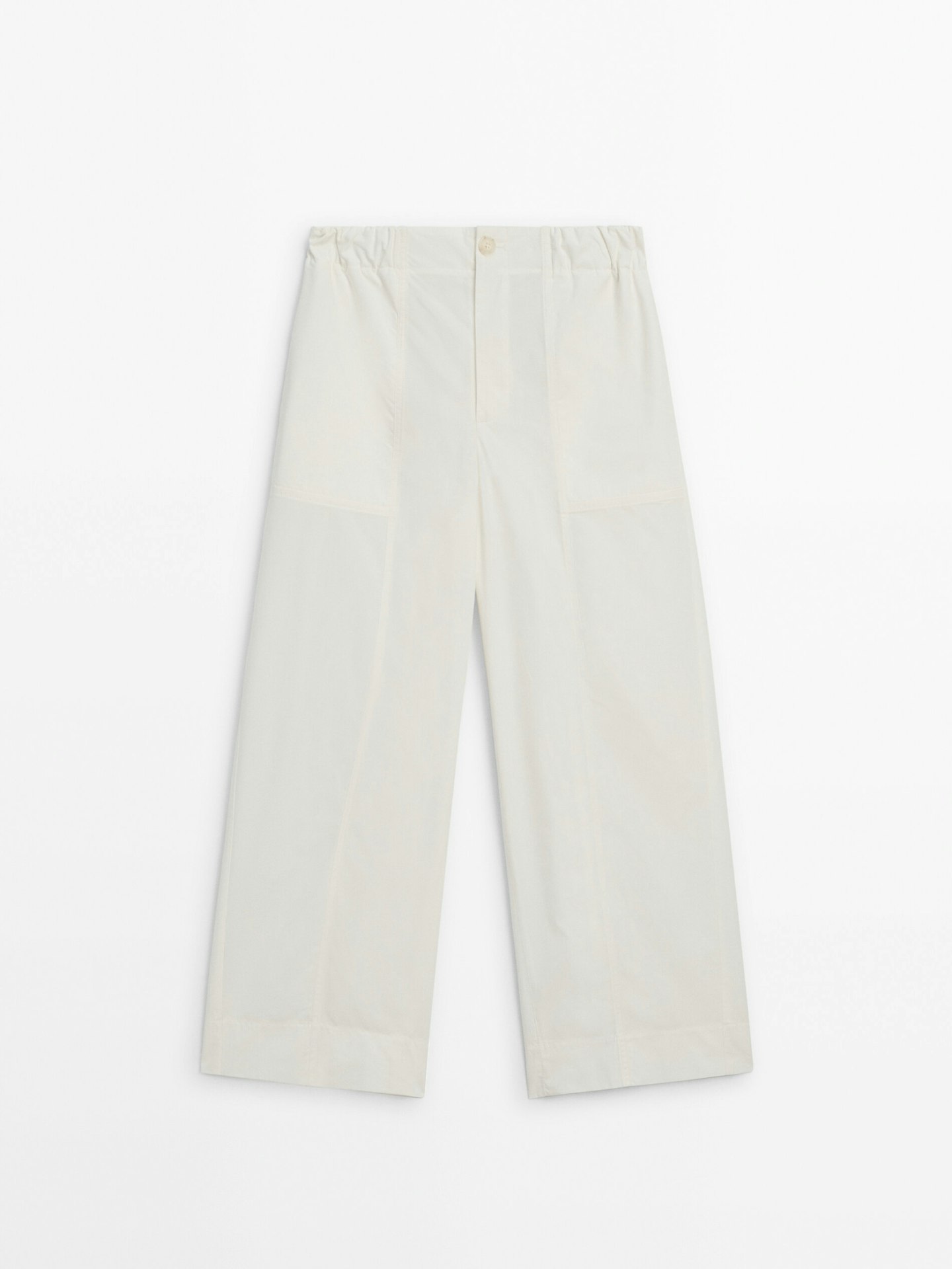 Massimo Dutti, Cotton Carpenter Trousers With Elasticated Detail