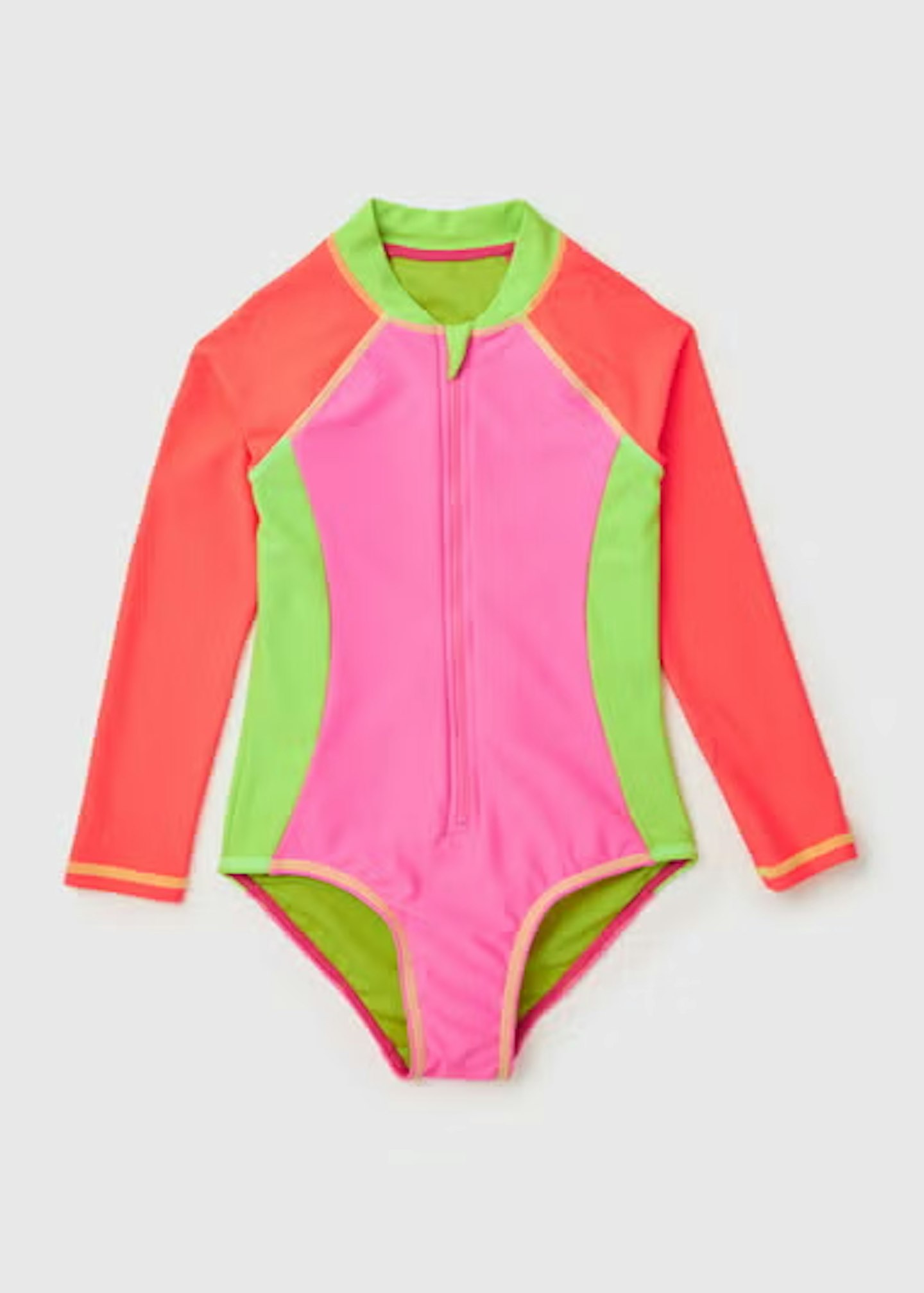 Matalan Girls Pink Neon Swimsuit