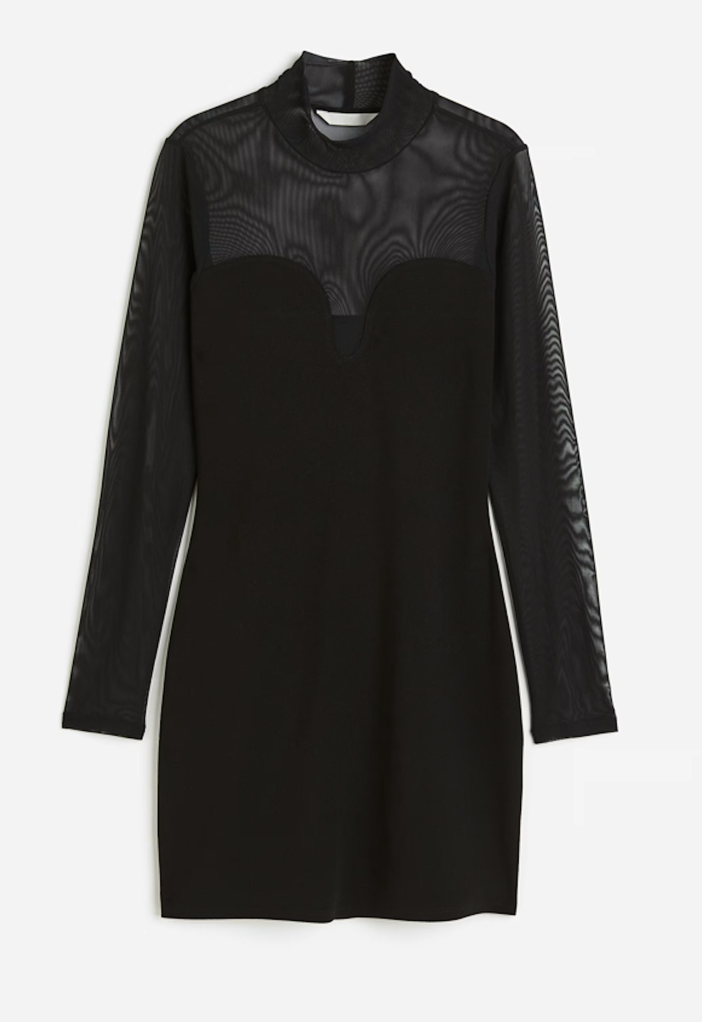 H&M, Mesh Detail Bodycon Dress