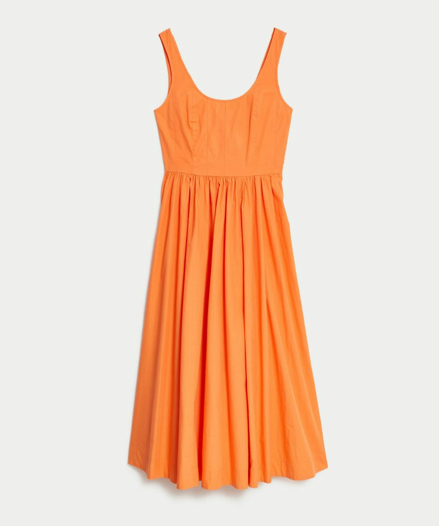 Pure Cotton Midi Cami Shift Dress