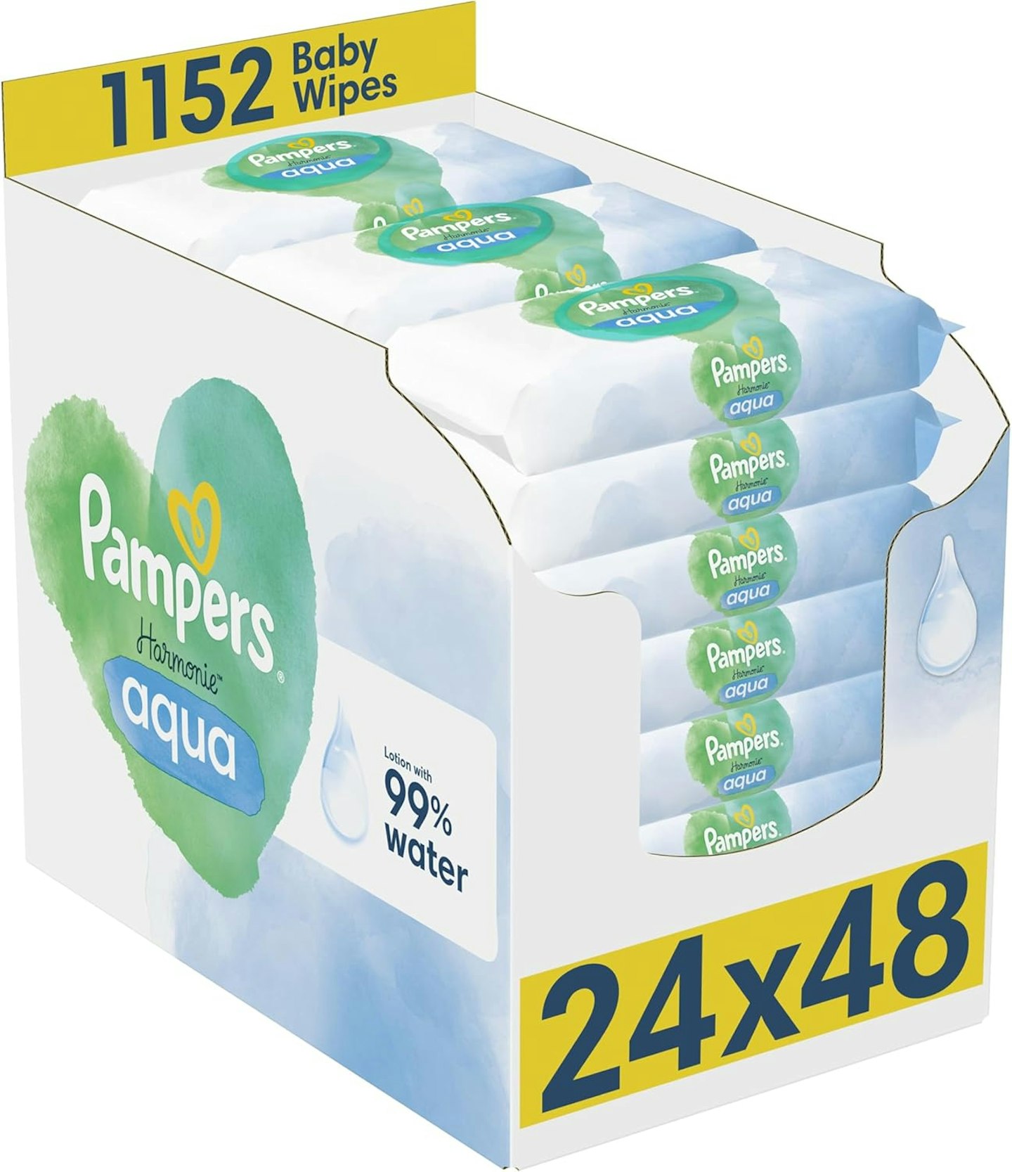 Pampers Harmonie Aqua Baby Wipes 24 Packs