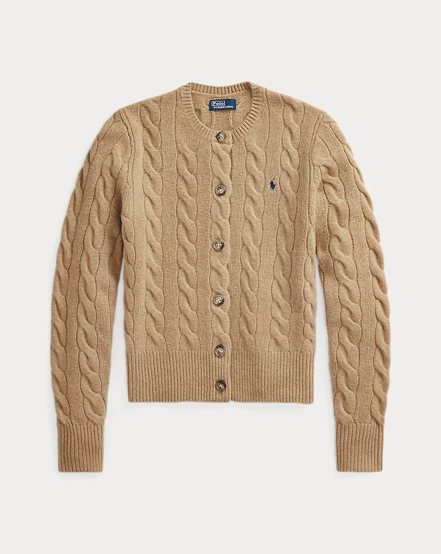 Polo Ralph Lauren, Cable-Knit Wool-Cashmere Cardigan