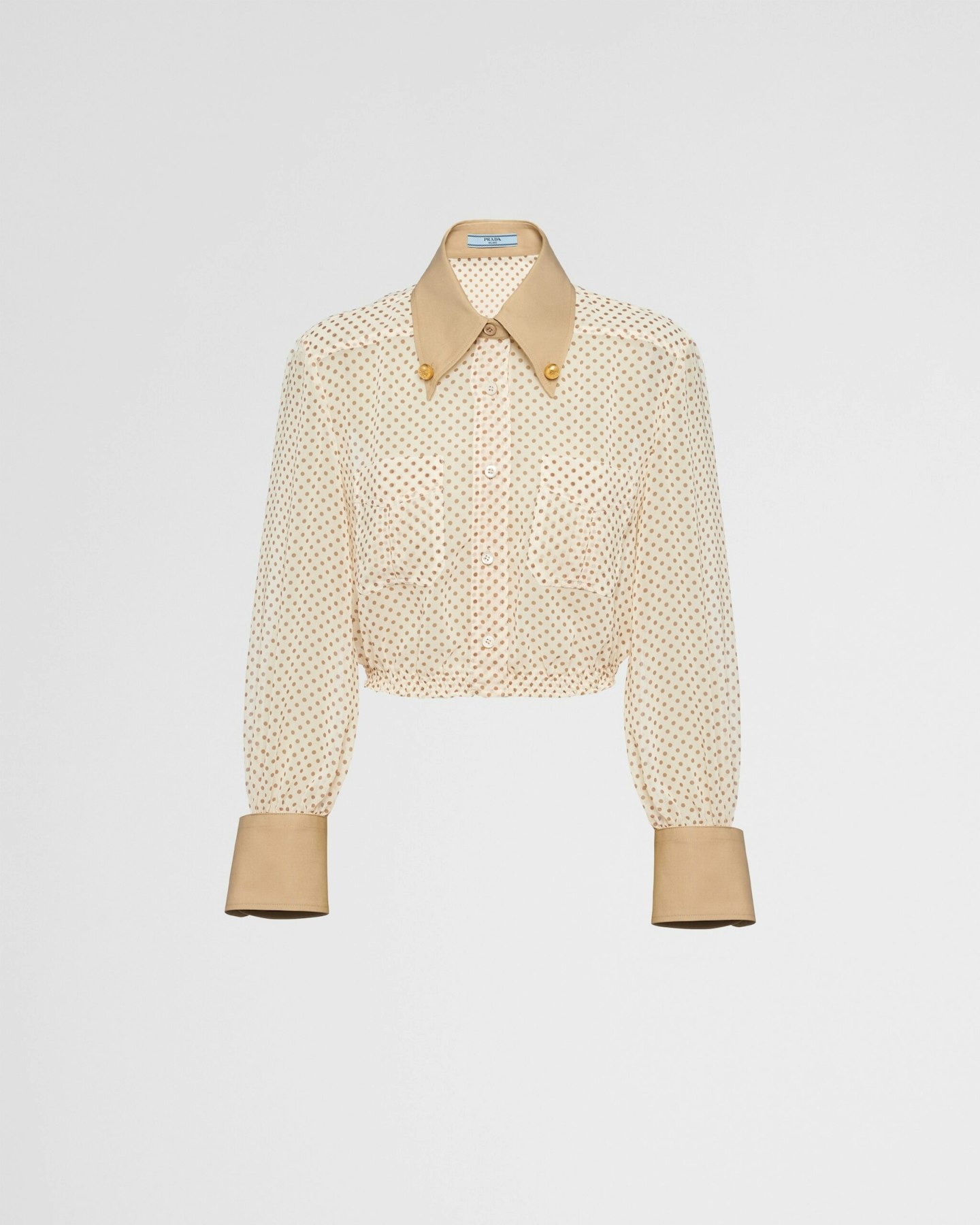 Prada, Polka-Dot Georgette Shirt