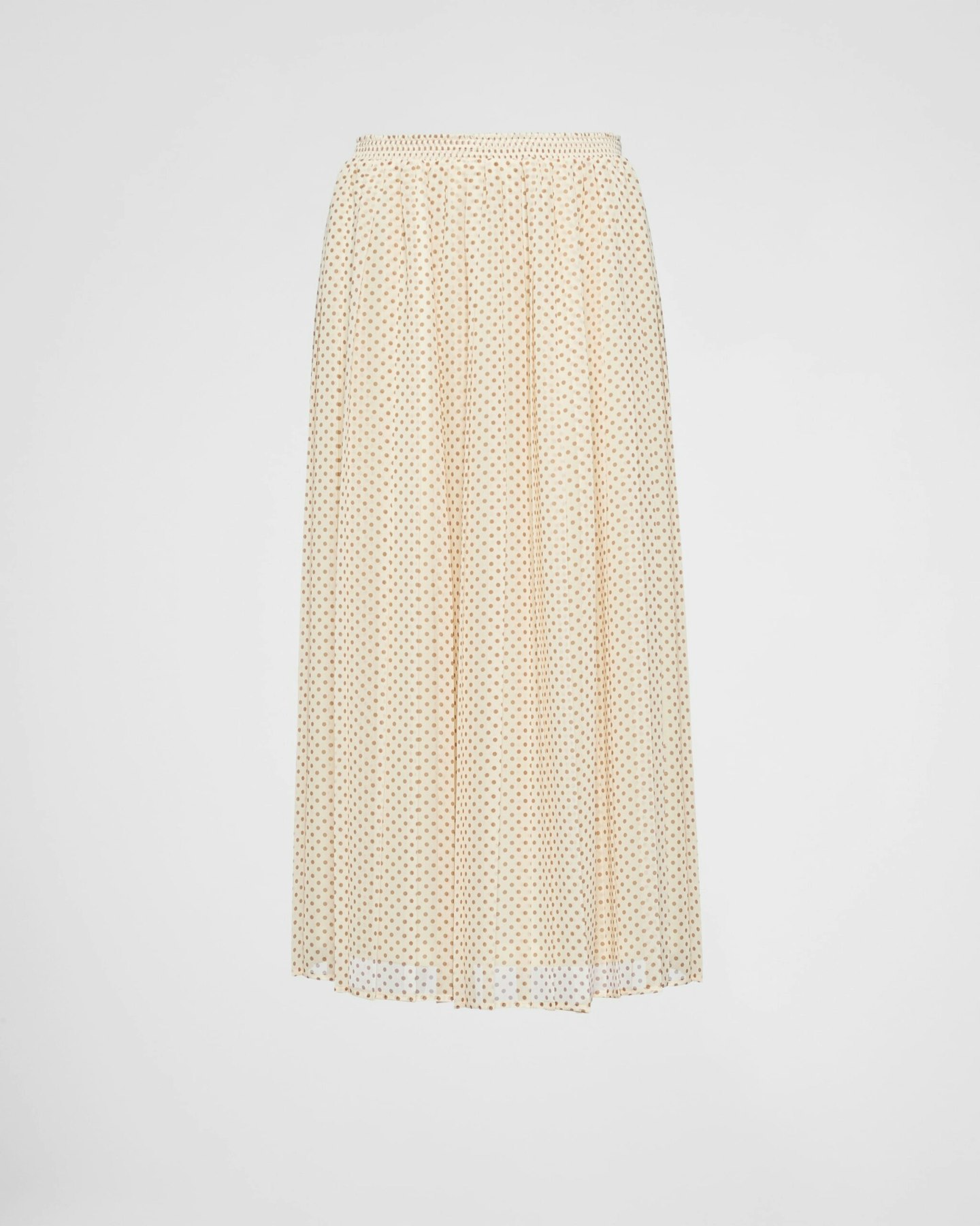 Prada, Polka-Dot Georgette Midi Skirt