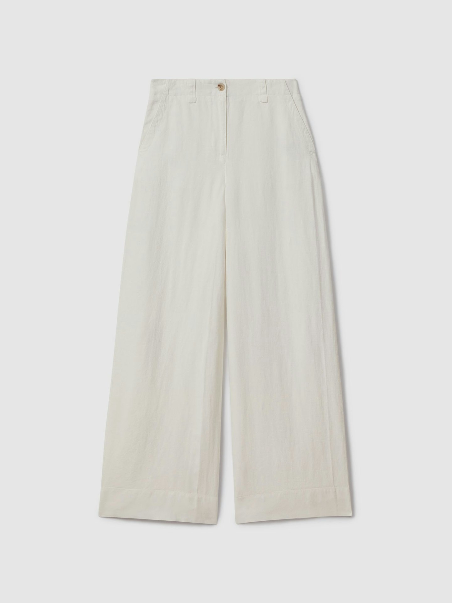 Reiss, Demi Linen Wide-Leg Garment-Dyed Trousers