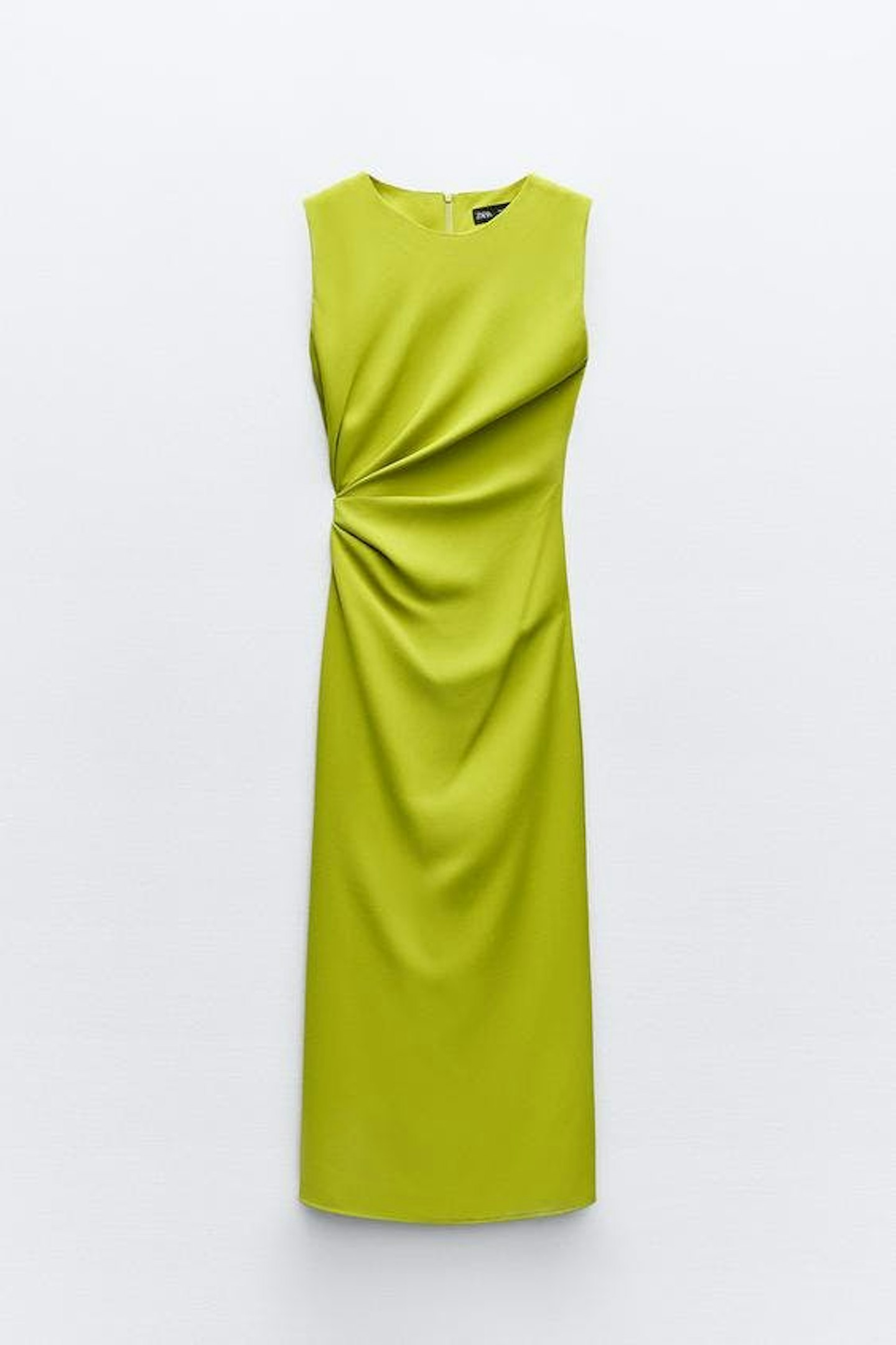 Zara Midi Dress With Side Gathering