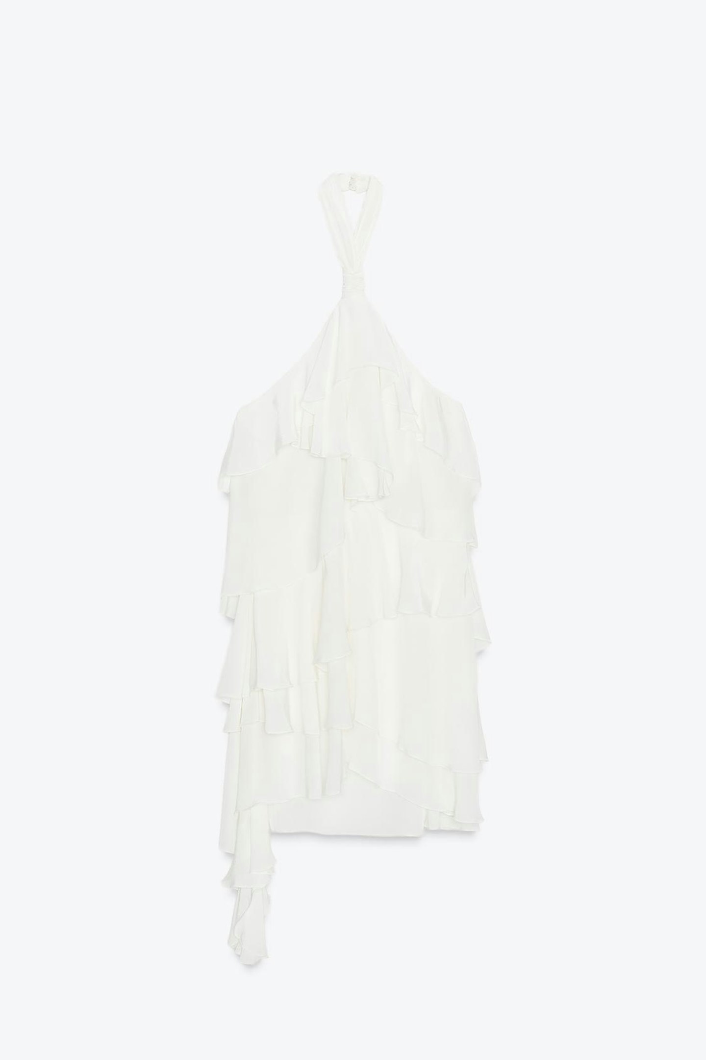 White Ruffle Dress