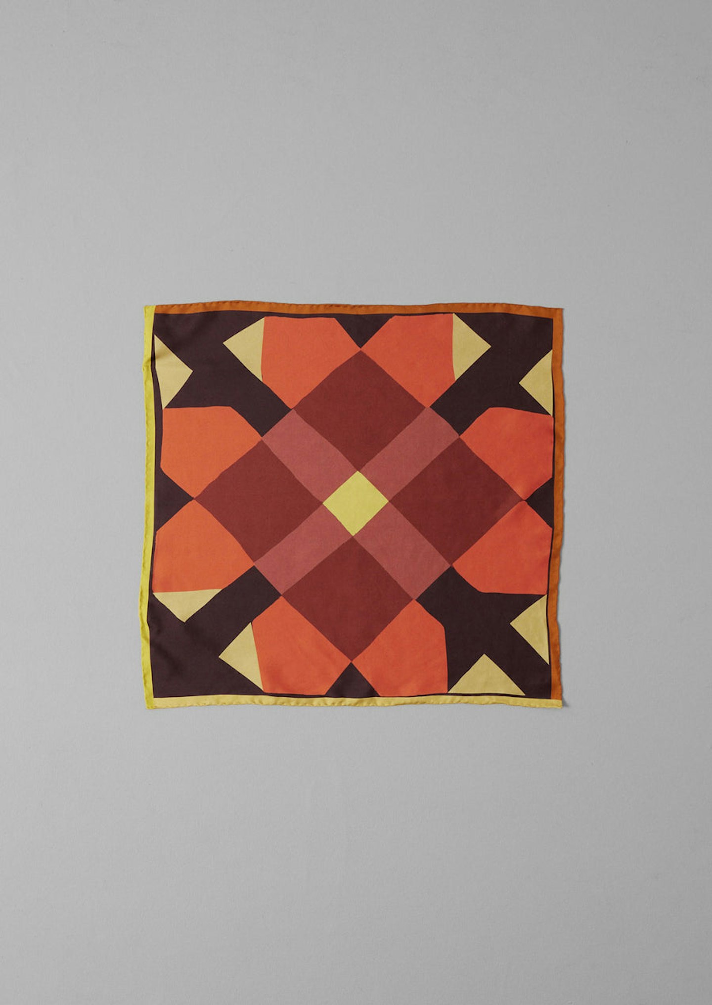 Toast Pinwheel Print Silk Bandana