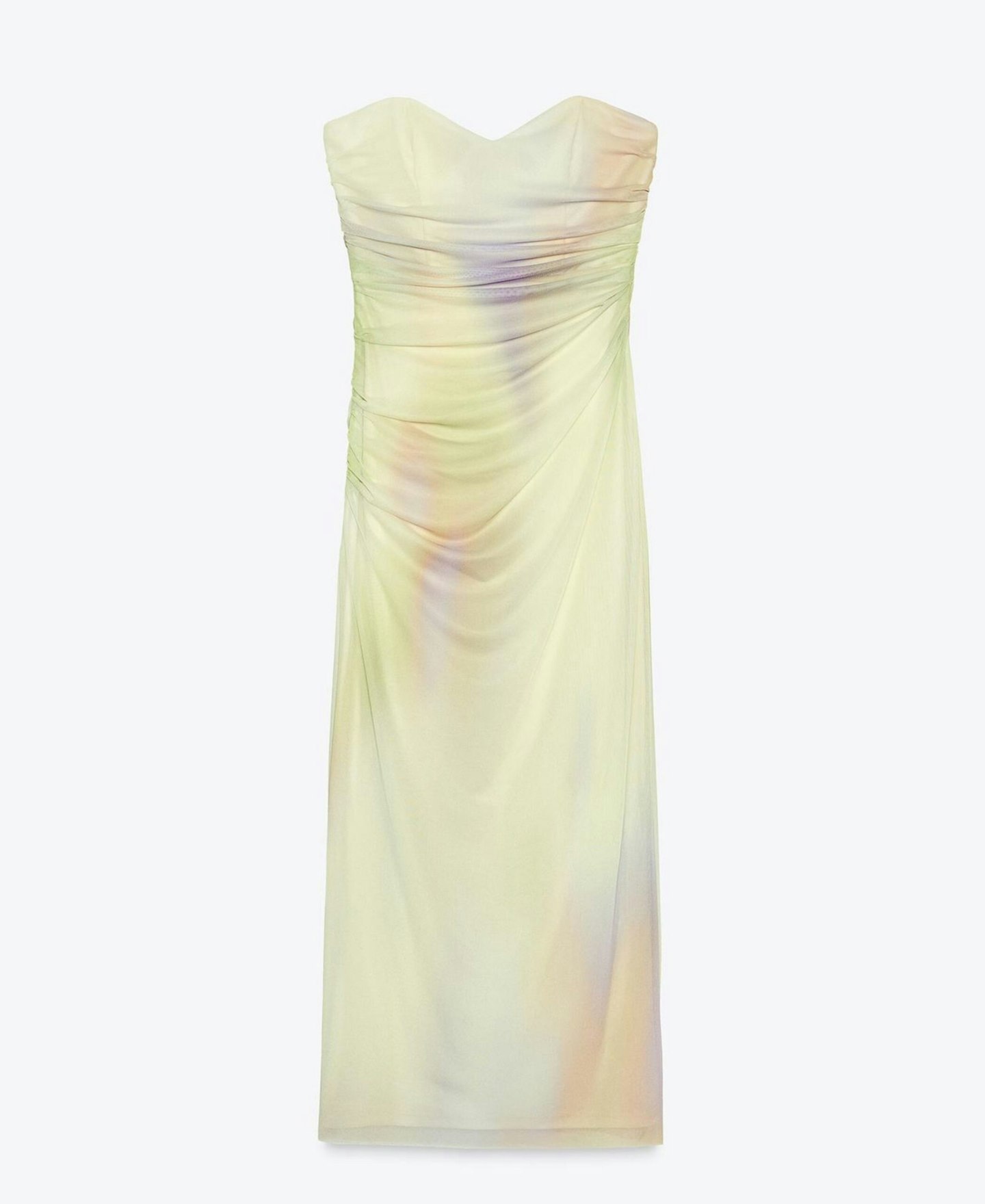 Printed Strapless Dress