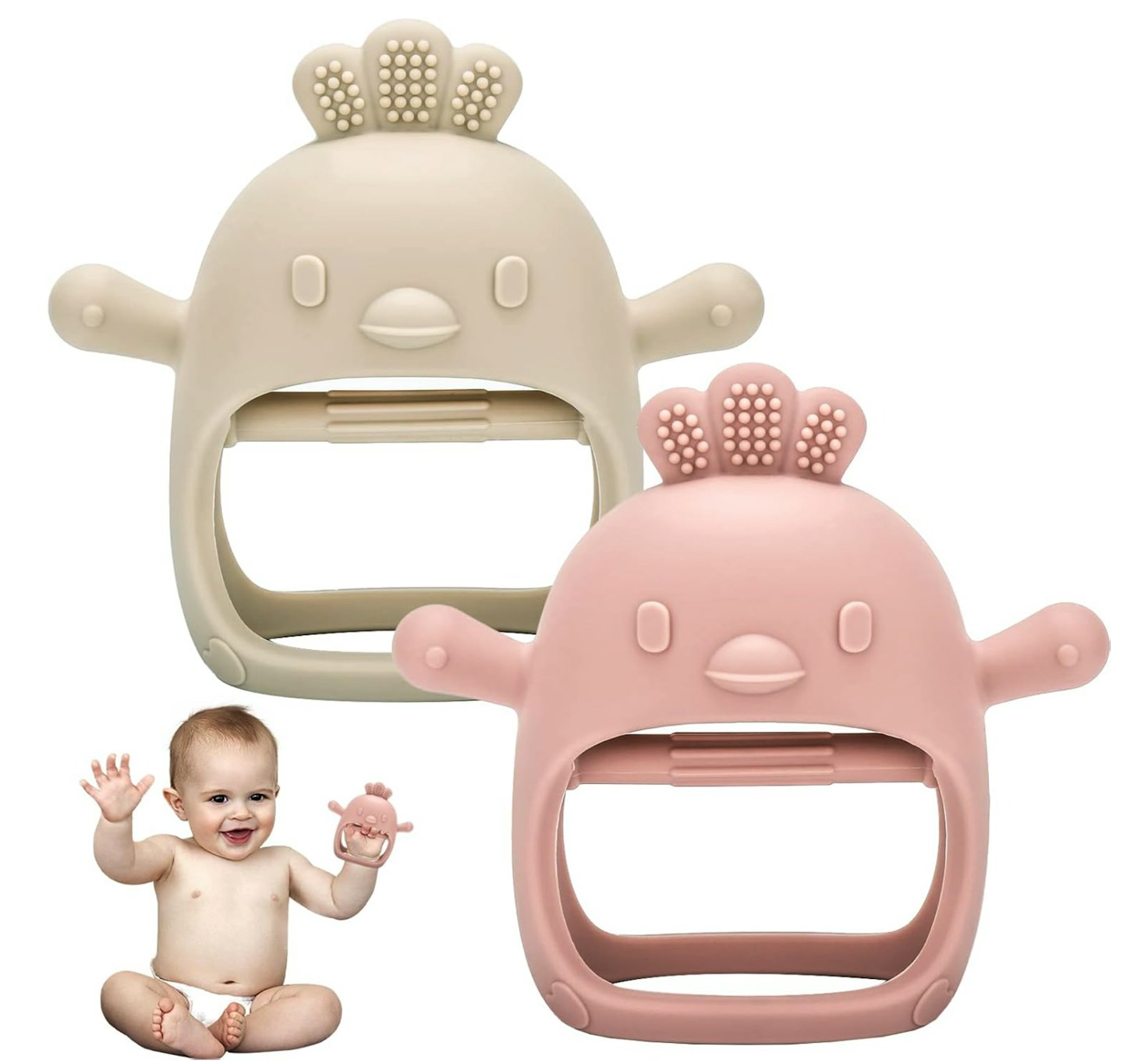 2 Pack Teething Toys for Baby
